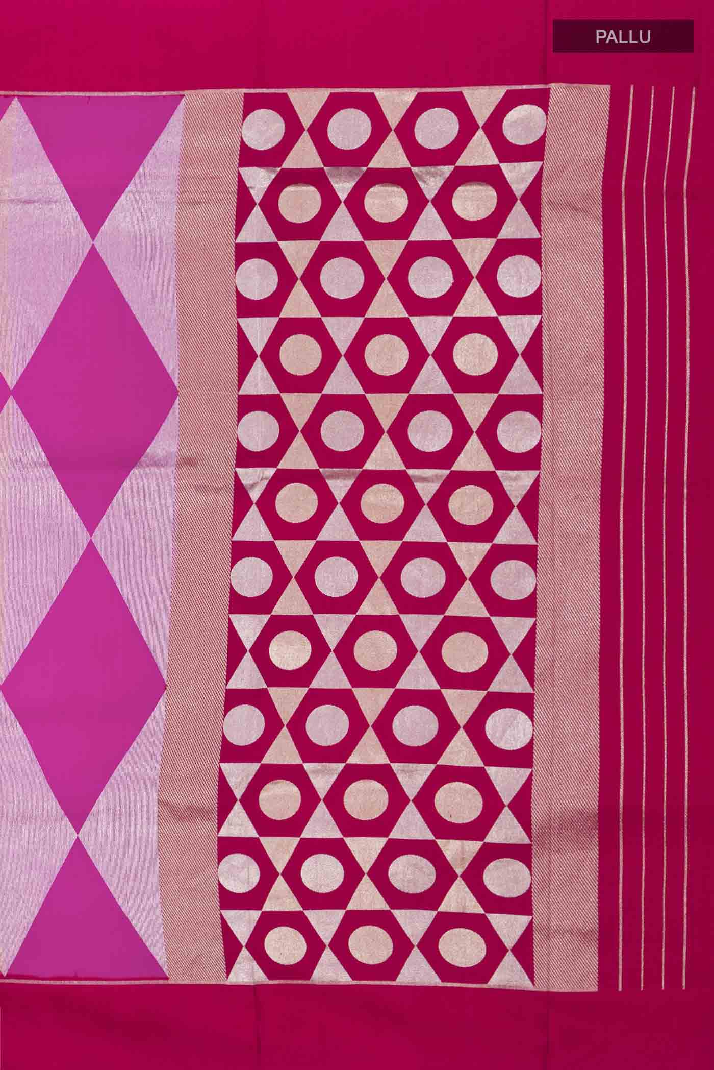 Pink Banarasi Georgette Saree - Image 7