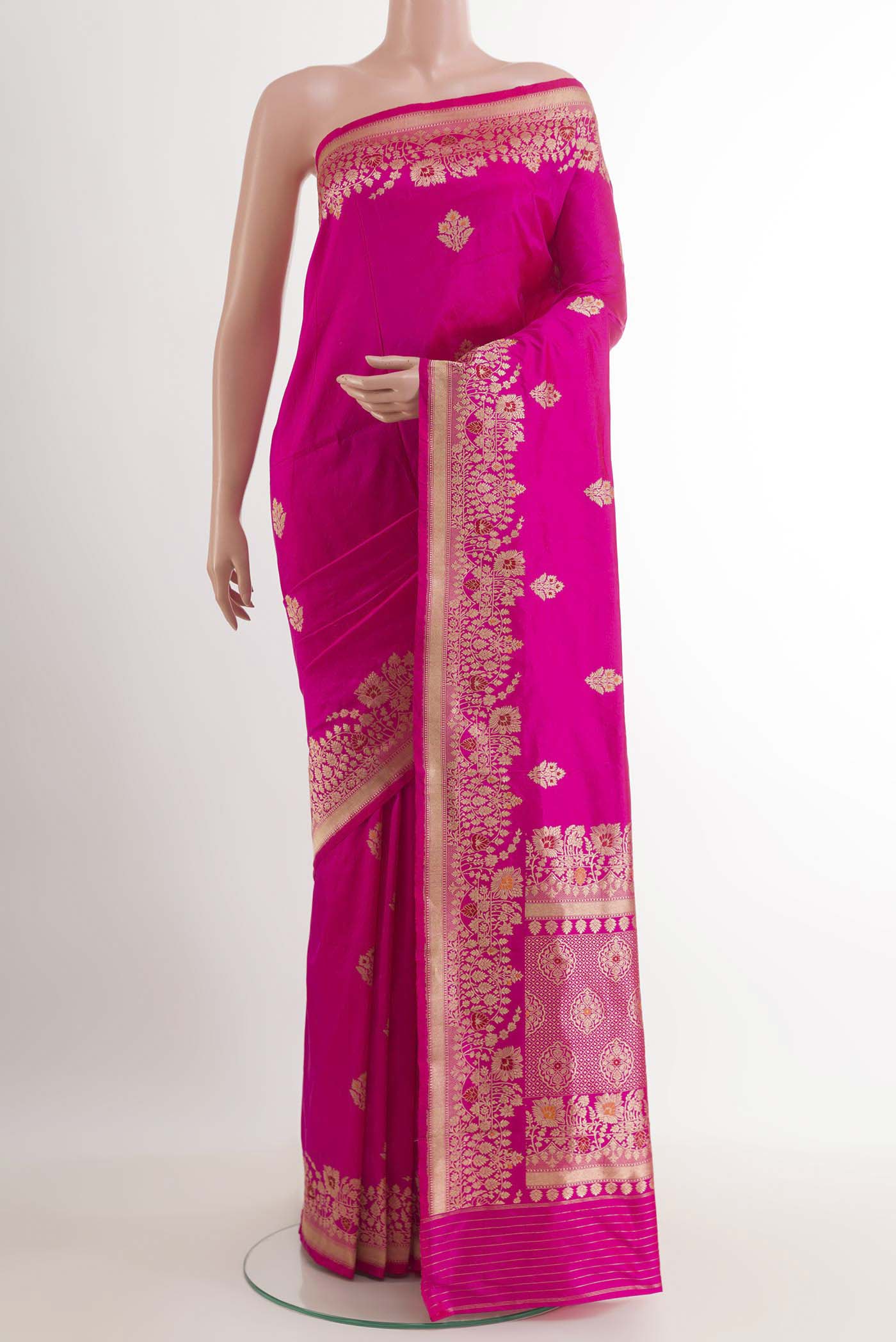 Pink Banarasi Katan Silk Saree