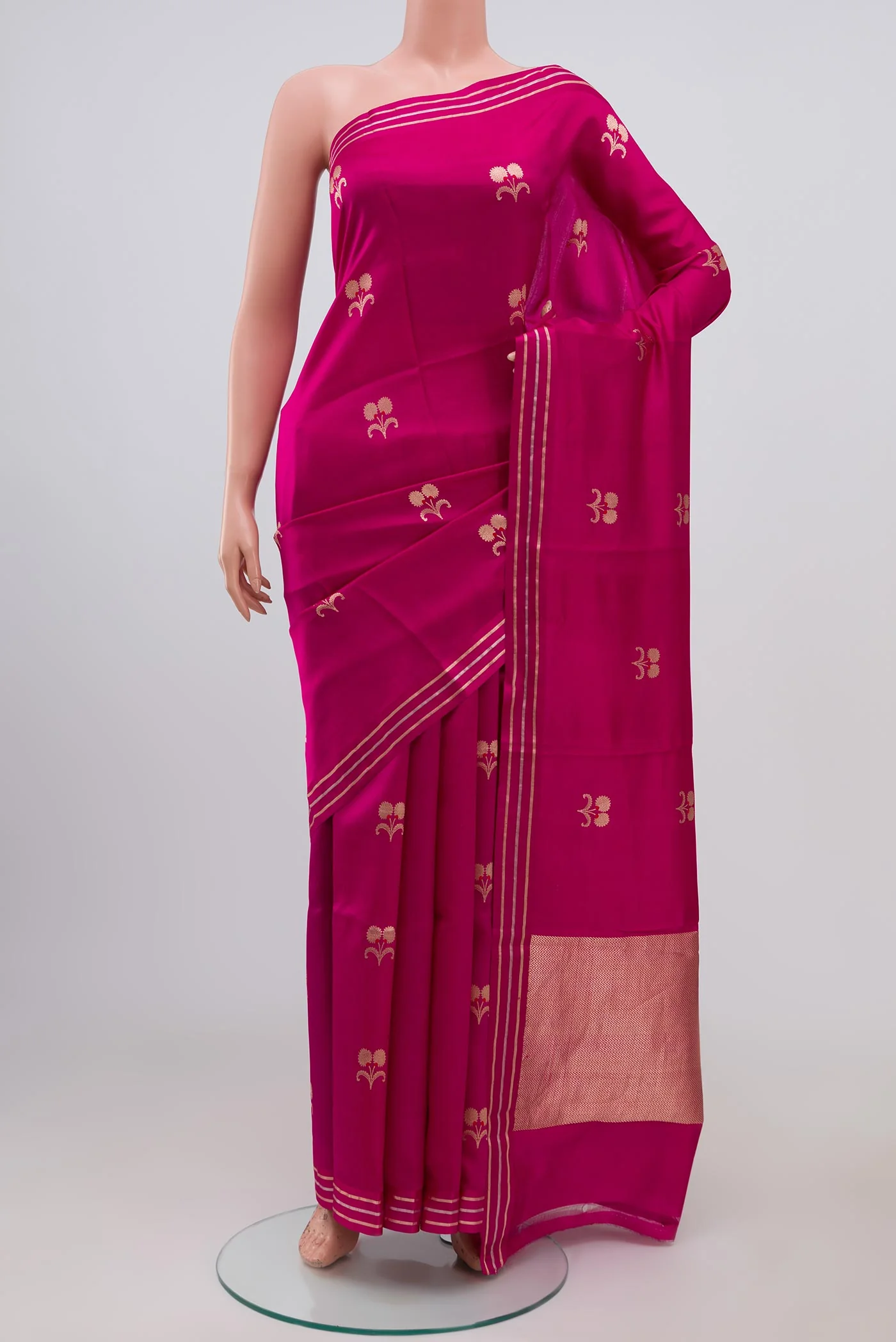 Pink Banarasi Silk Saree