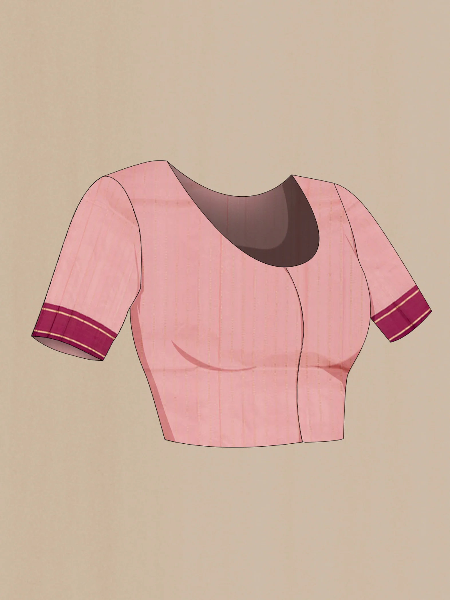 Rose pink Banarasi Katan Silk Saree - Image 4