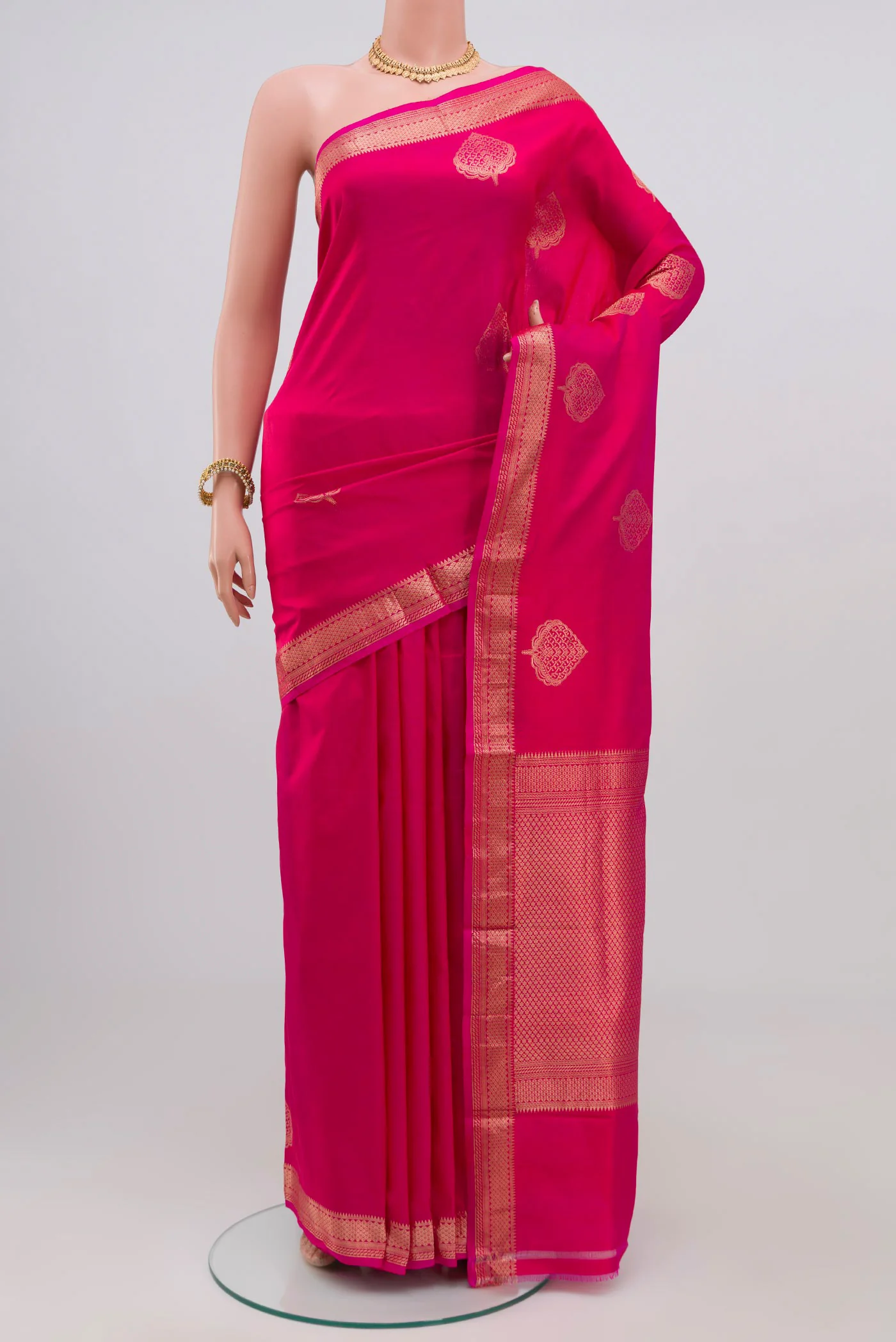Pink Banarasi Katan Silk Saree