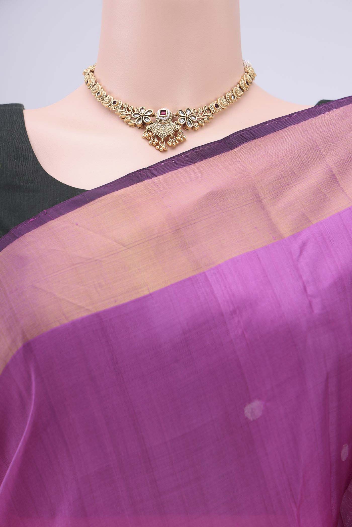 Pink Uppada Silk Saree - Image 2