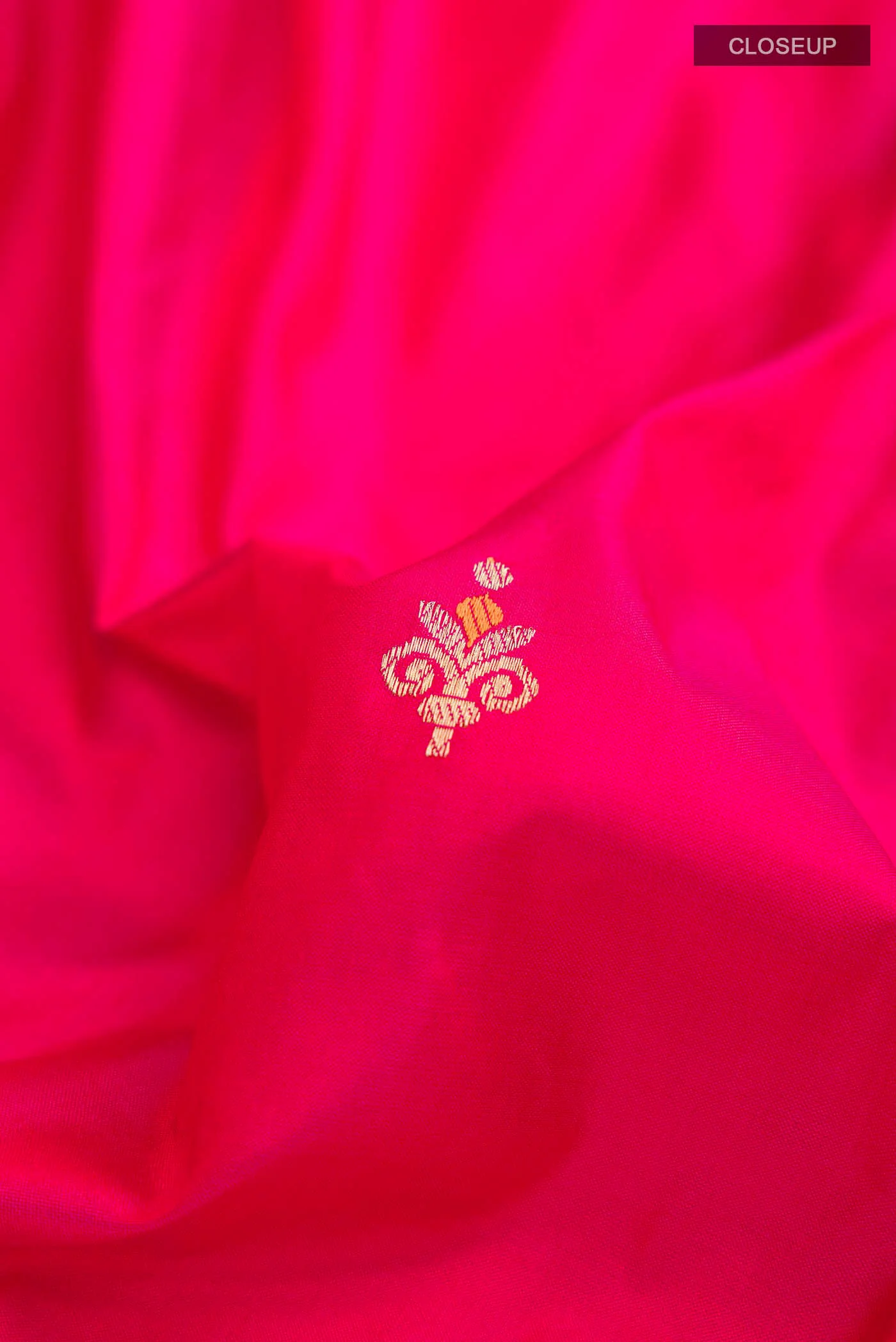 Pink Banarasi Katan Silk Saree - Image 2
