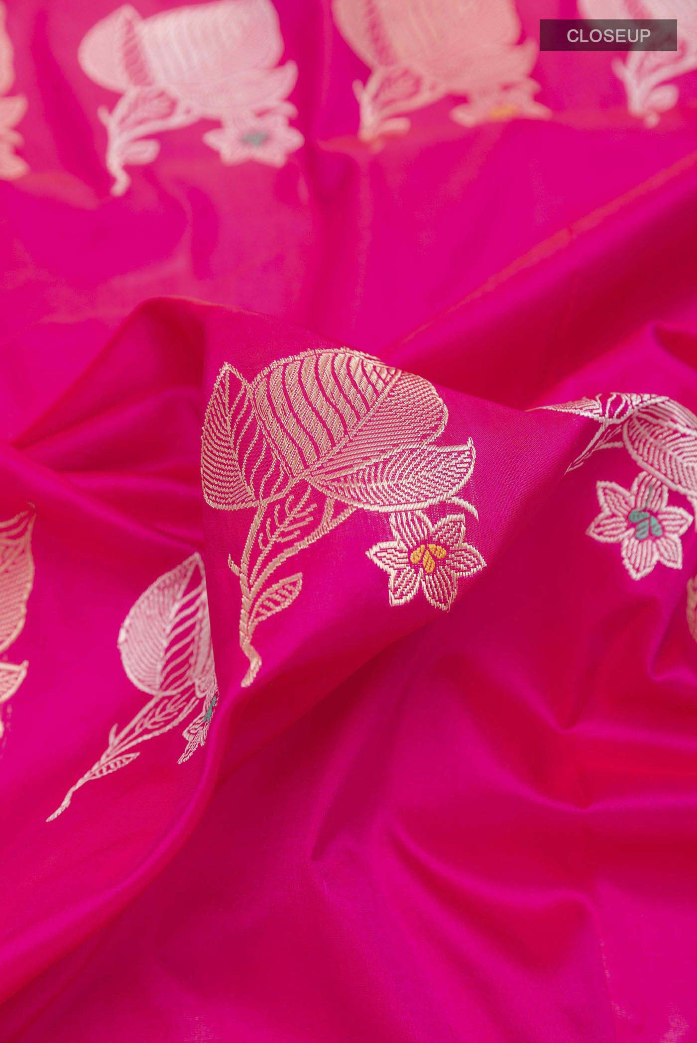 Pink Banarasi Saree - Image 2