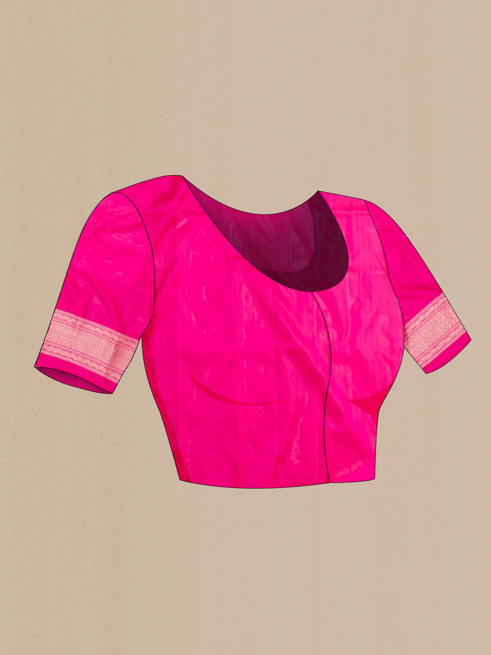 Pink Banarasi Saree - Image 5