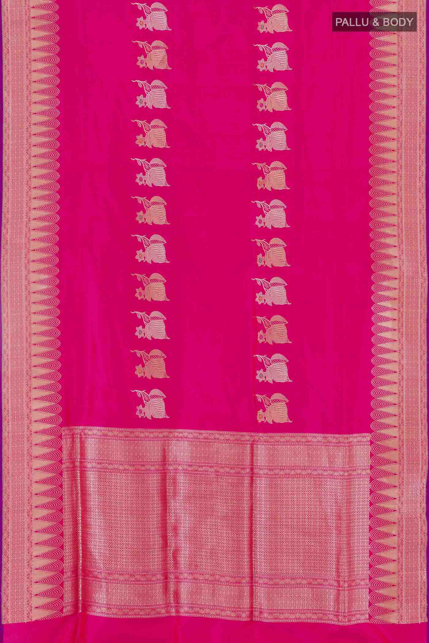 Pink Banarasi Saree - Image 6
