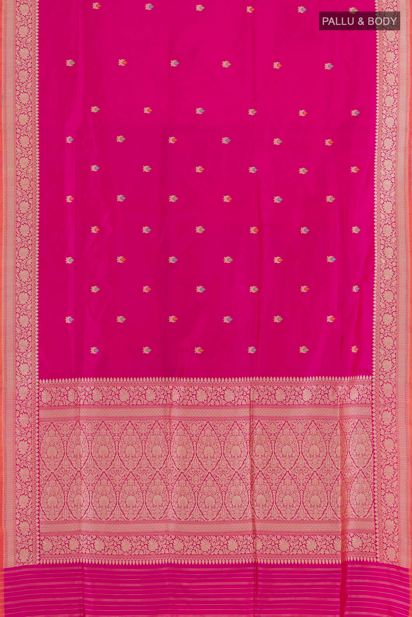Rani Pink Banarasi Silk Saree - Image 5