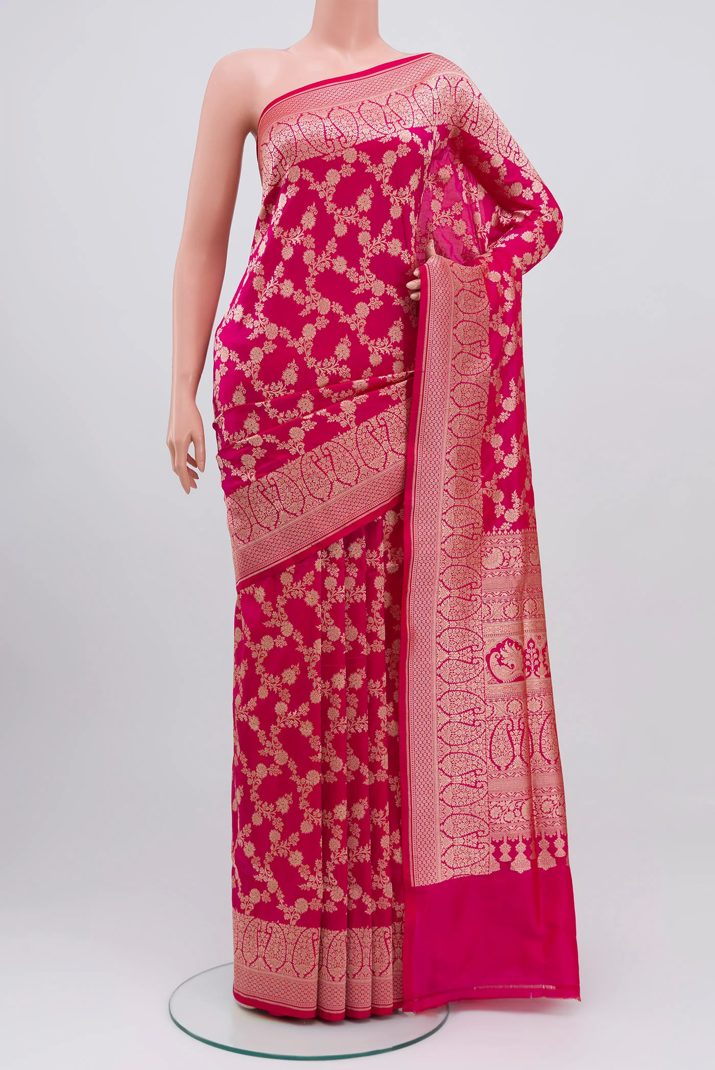 Pink Banarasi Silk Saree