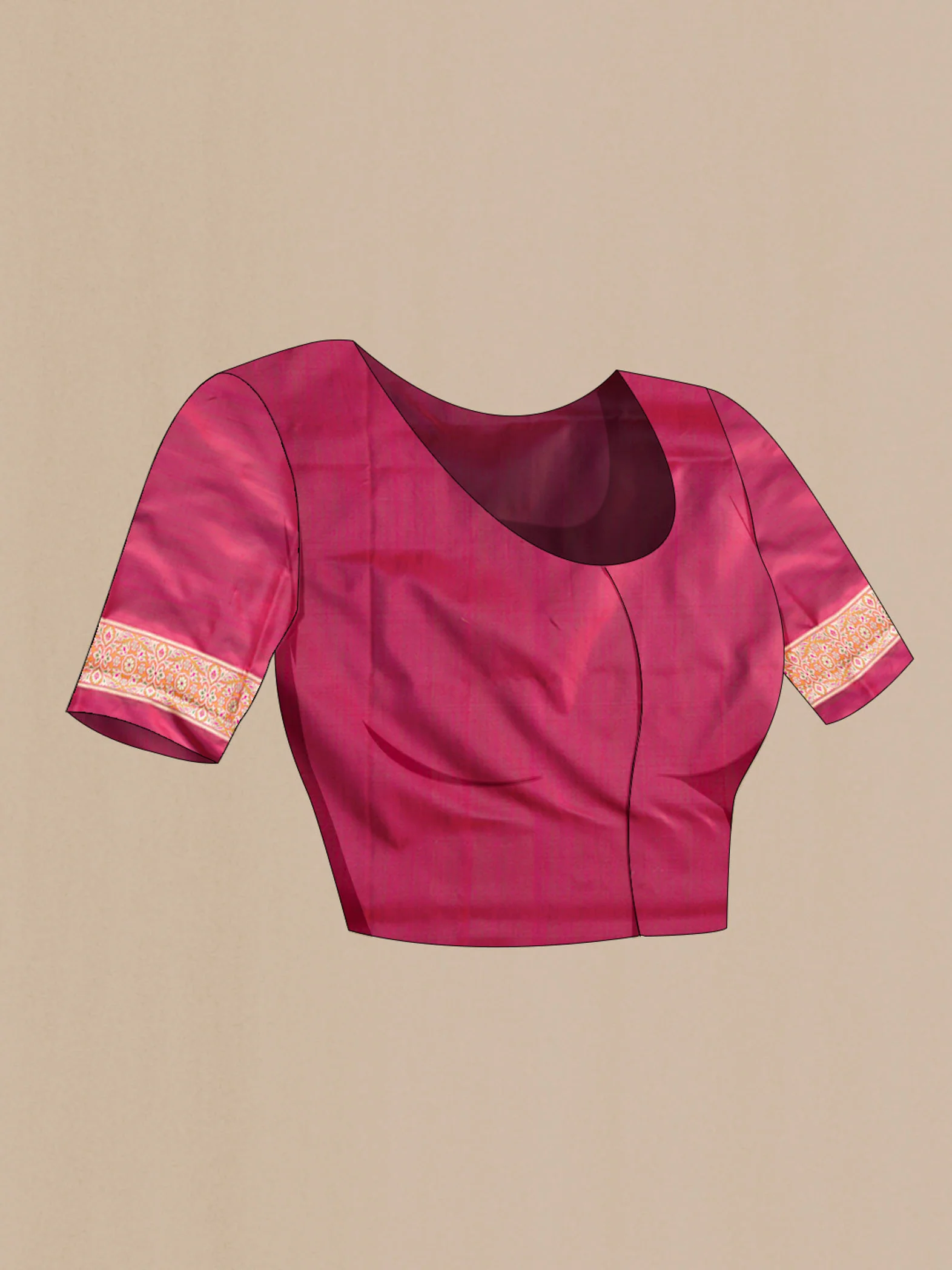Pink Banarasi Silk Saree - Image 5