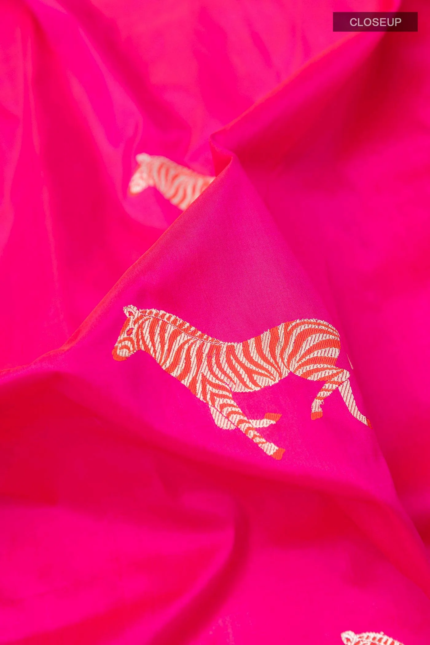 Pink Banarasi Silk Saree - Image 2