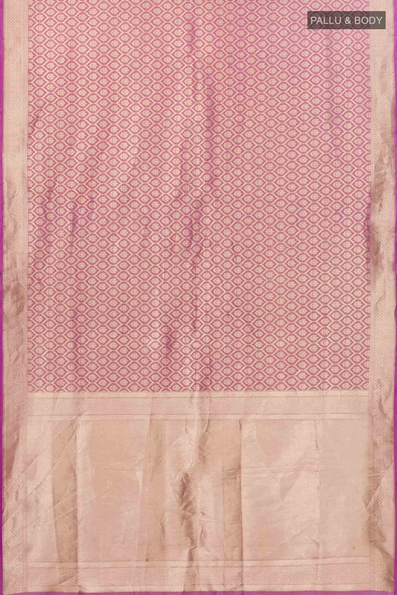 Antara-Pink Banarasi Silk Saree - Image 6