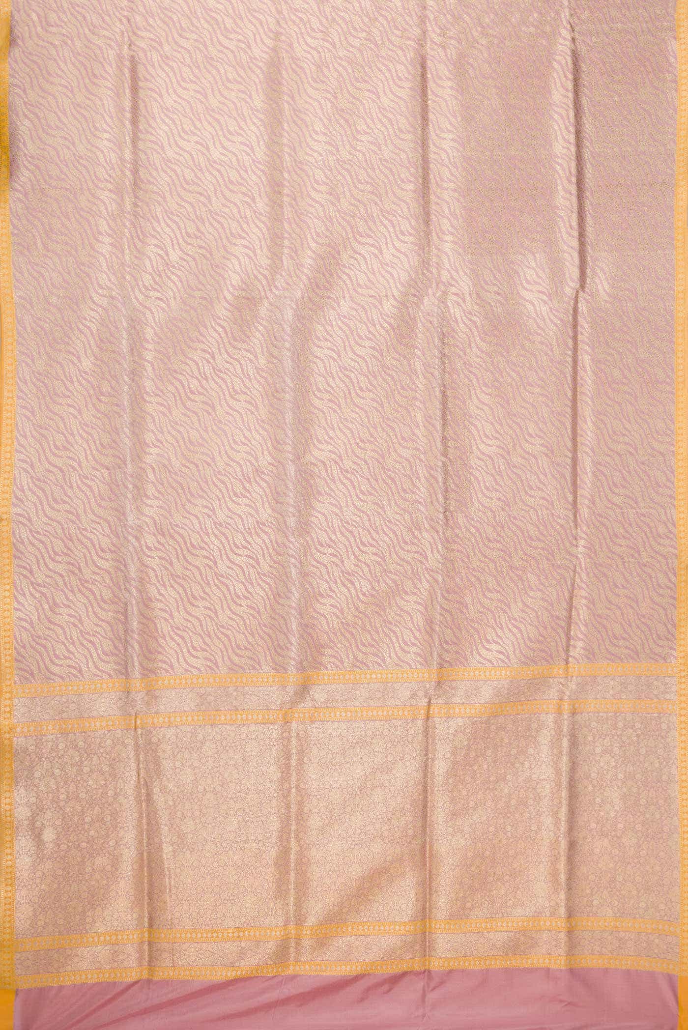 Pure Silk Pure Zari Mauve Banarasi Saree - Image 7
