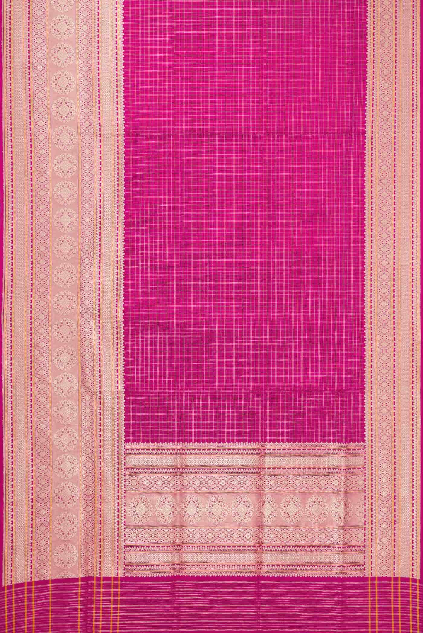 Pure Silk Pure Zari Pink Banarasi Saree - Image 10