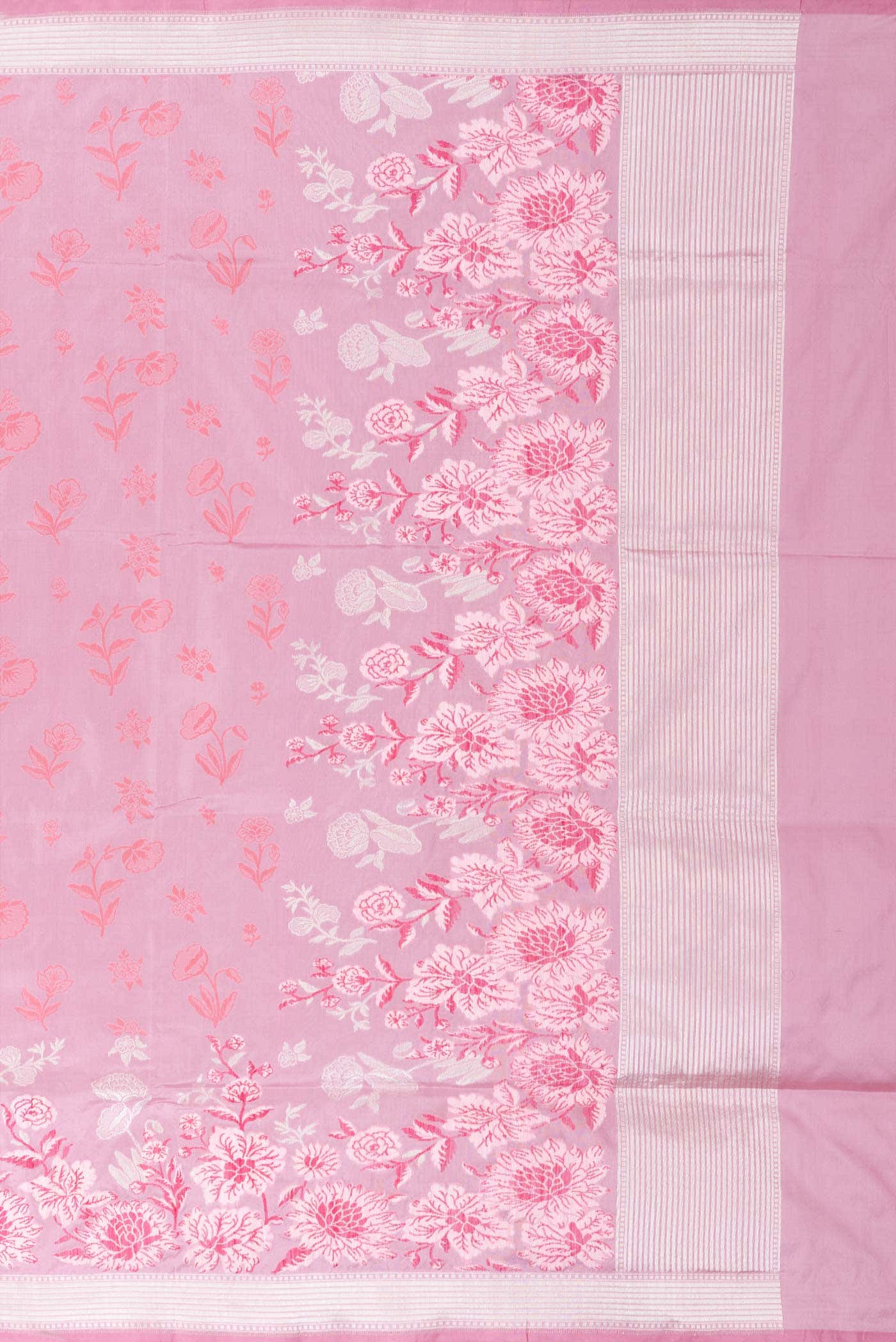 Pink Banarasi Silk Saree - Image 5