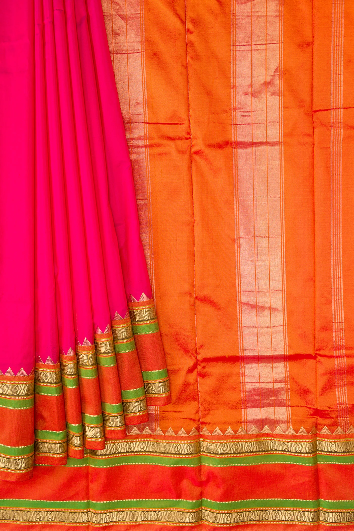 Pink Bangalore Silk Saree - Image 4