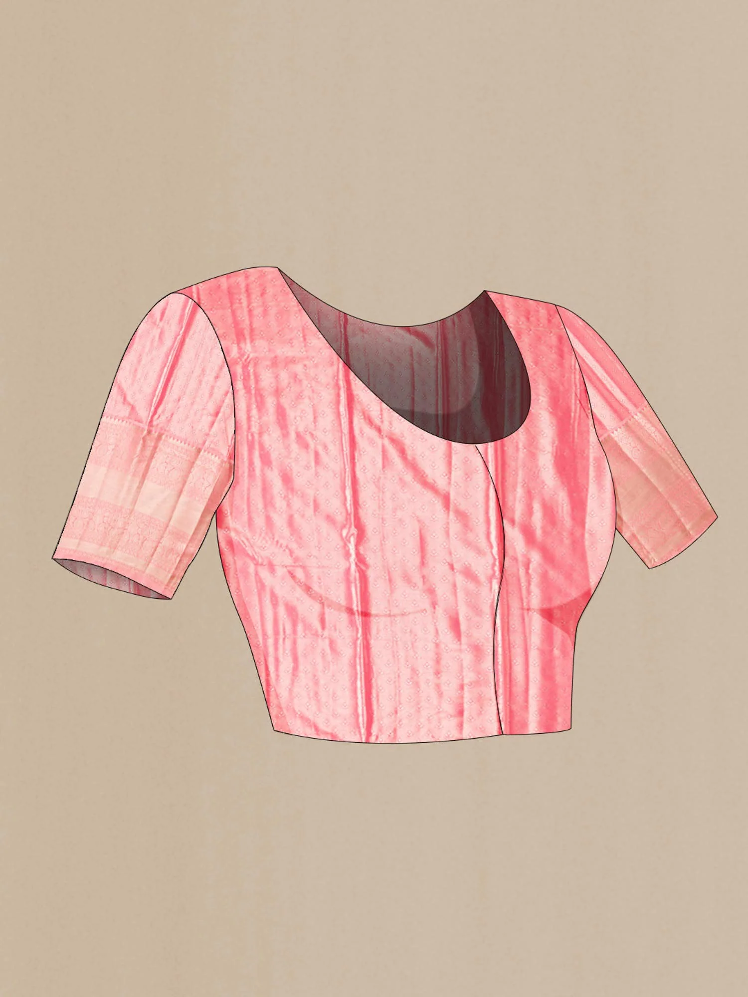 Pink Blended Art Silk Saree - Image 6