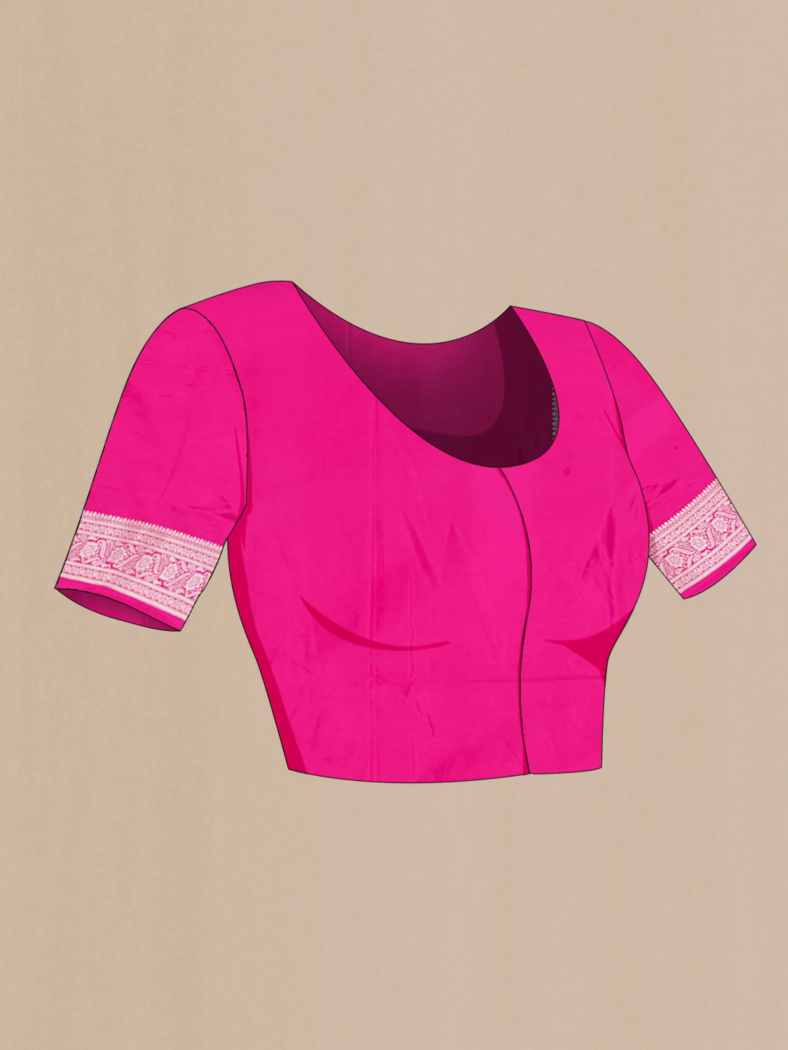 Pink Blended Banarasi Silk Saree - Image 2