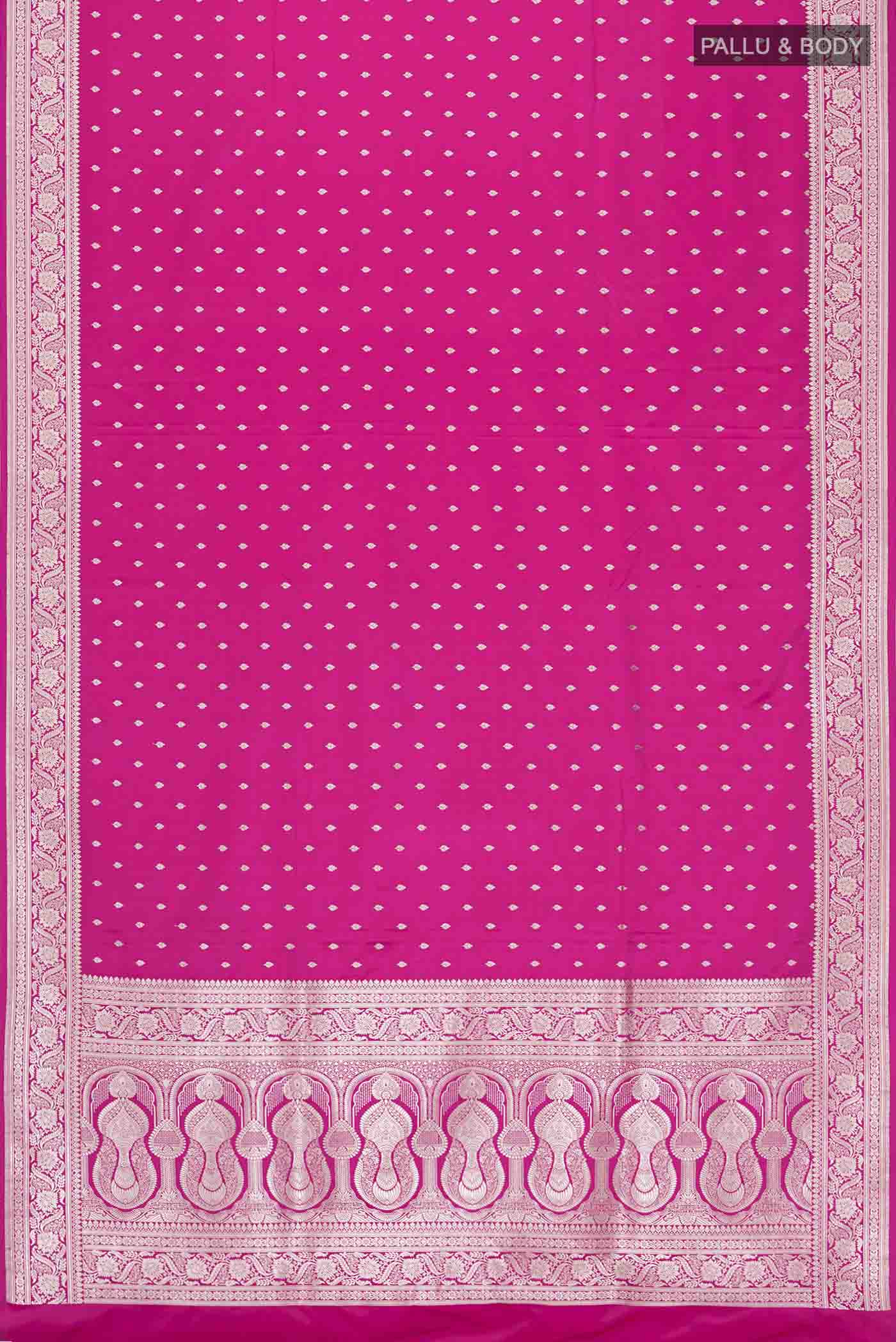 Pink Blended Banarasi Silk Saree - Image 3
