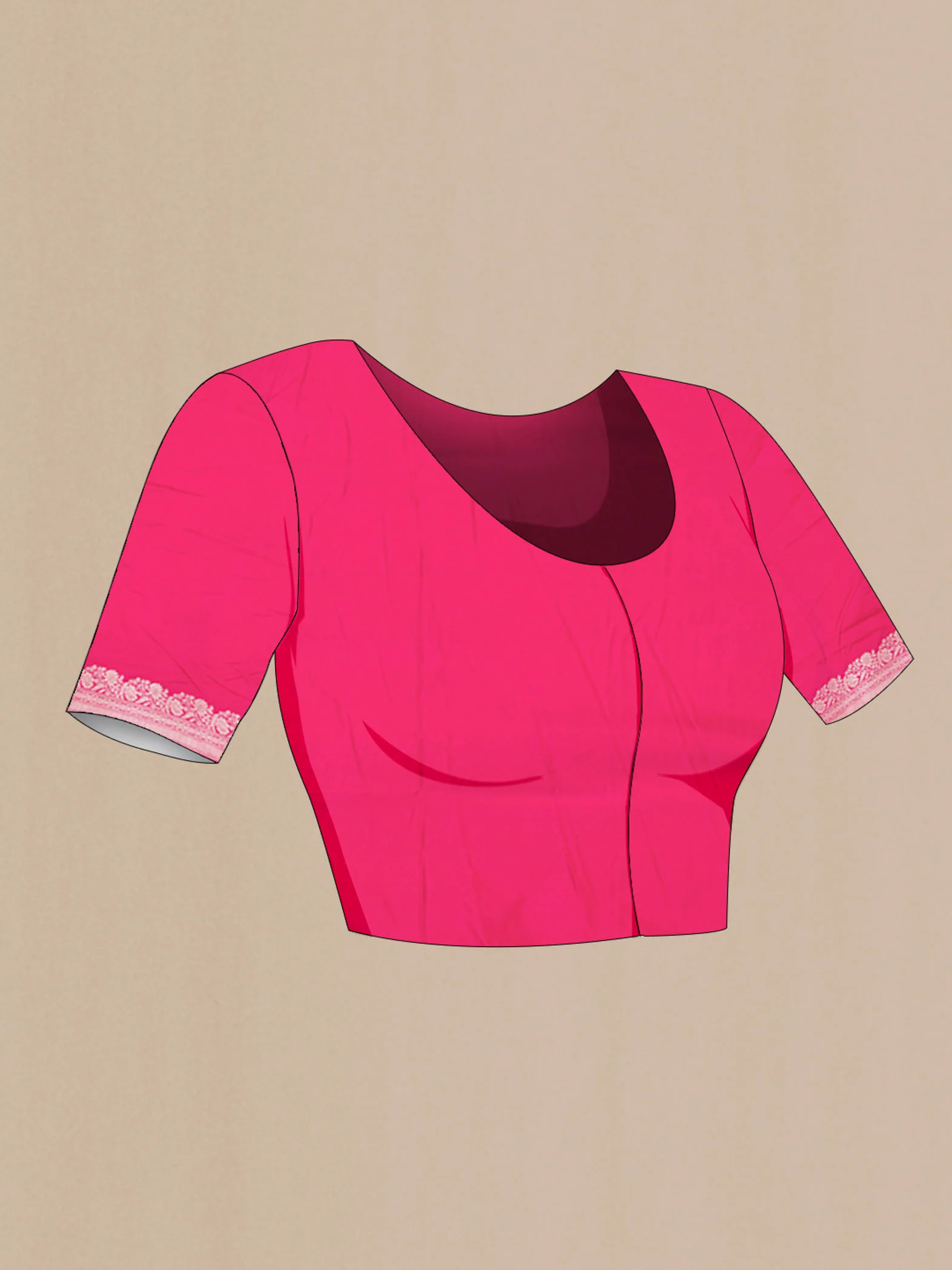 Pink Blended Banarasi Silk Saree - Image 2