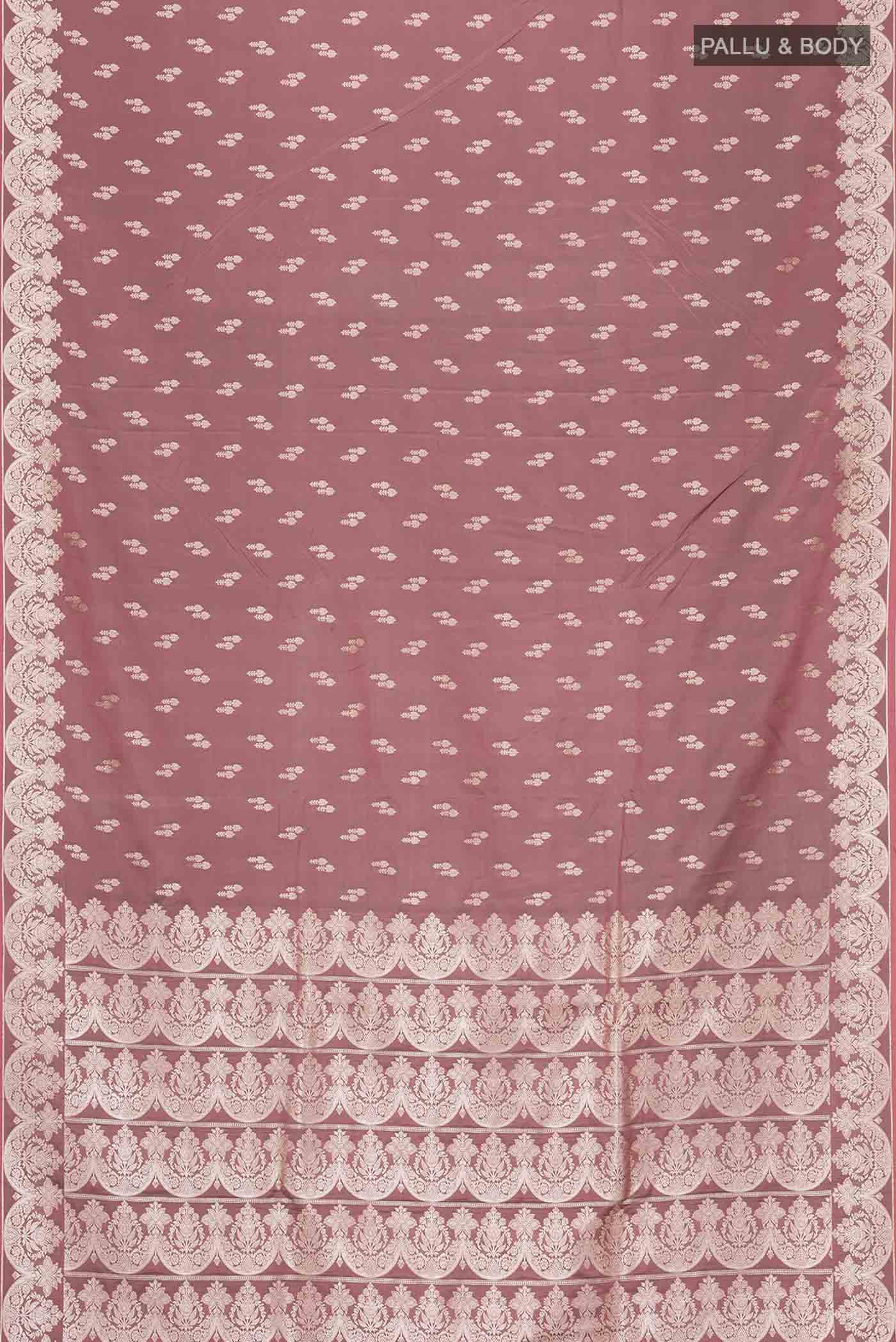 Pink Blended Banarasi Silk Saree - Image 3