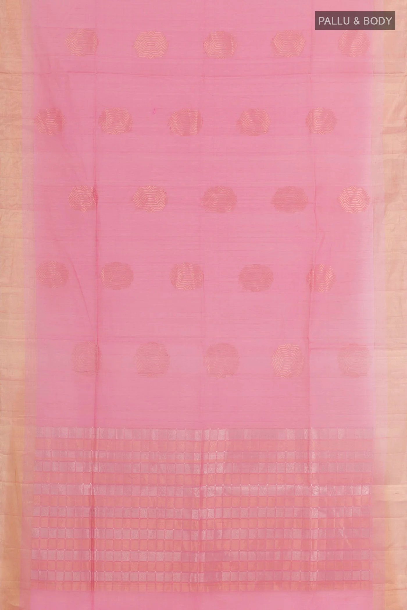 Rose pink Silk Cotton Saree - Image 3