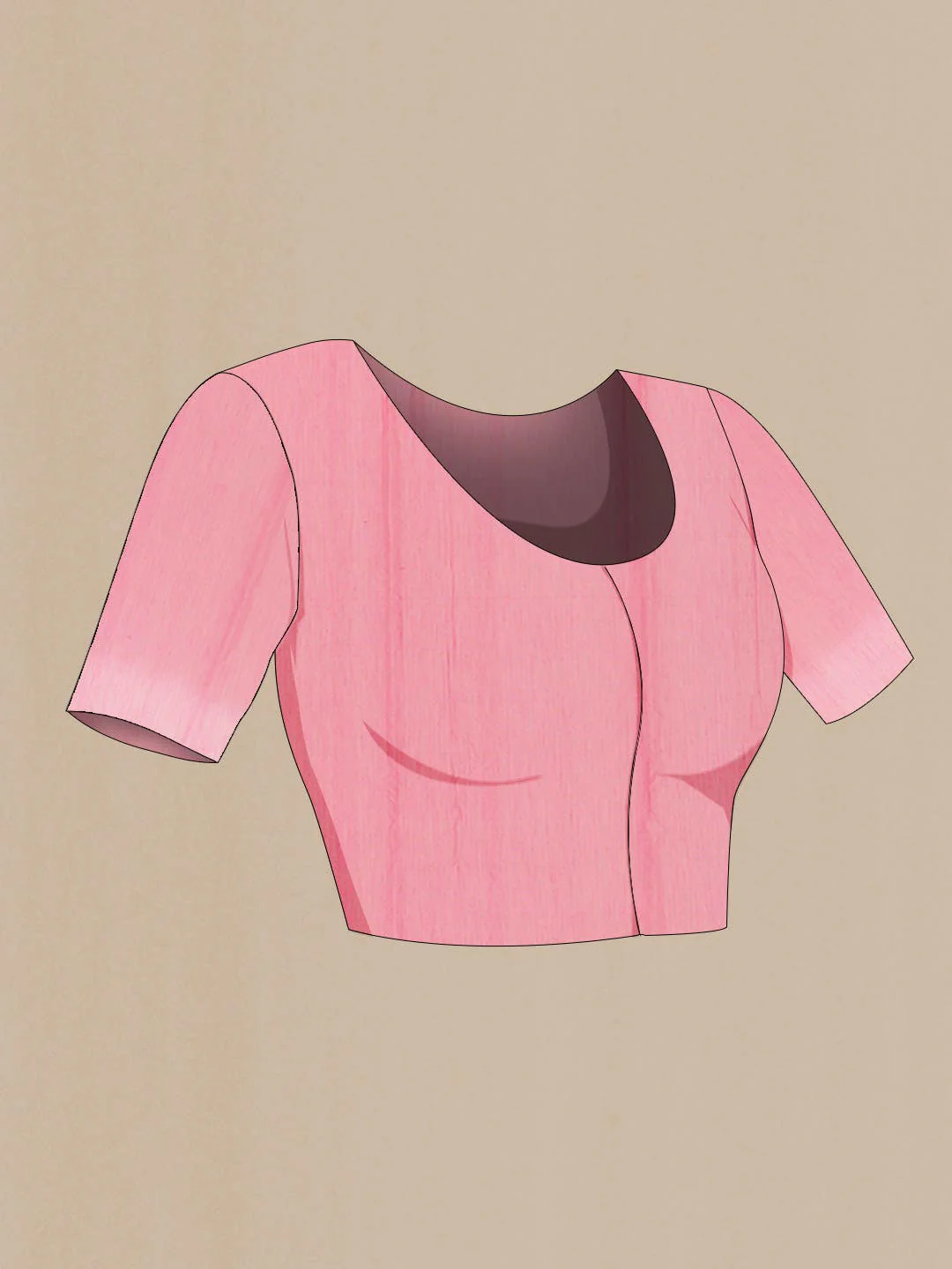 Pink Blended Kora Cotton Saree - Image 3