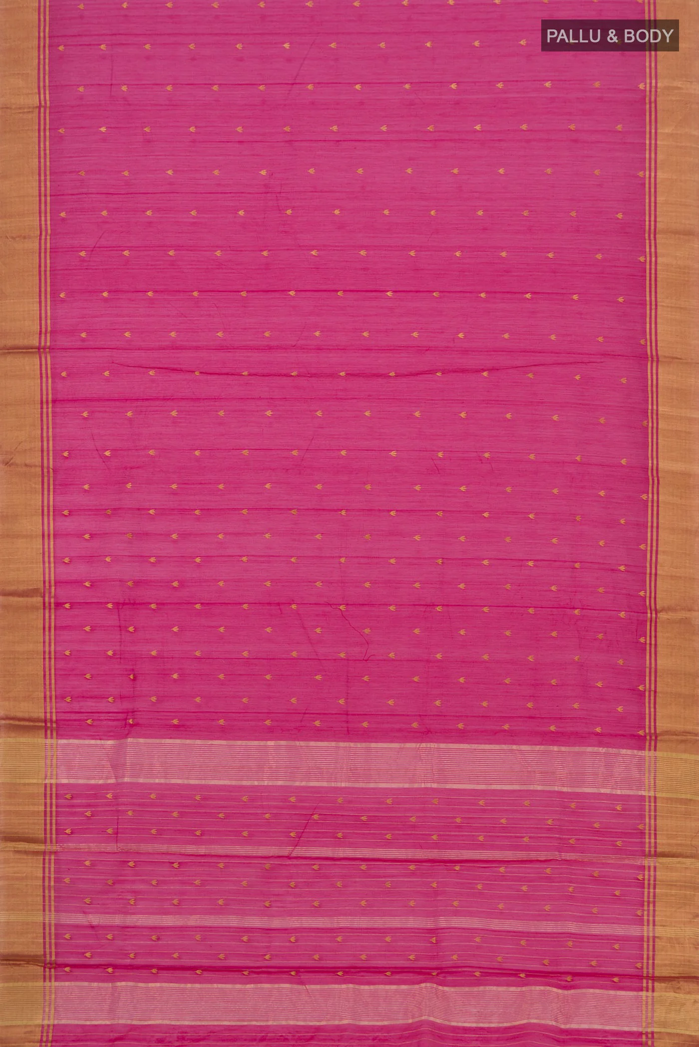 Pink Chanderi Silk Cotton Saree - Image 5