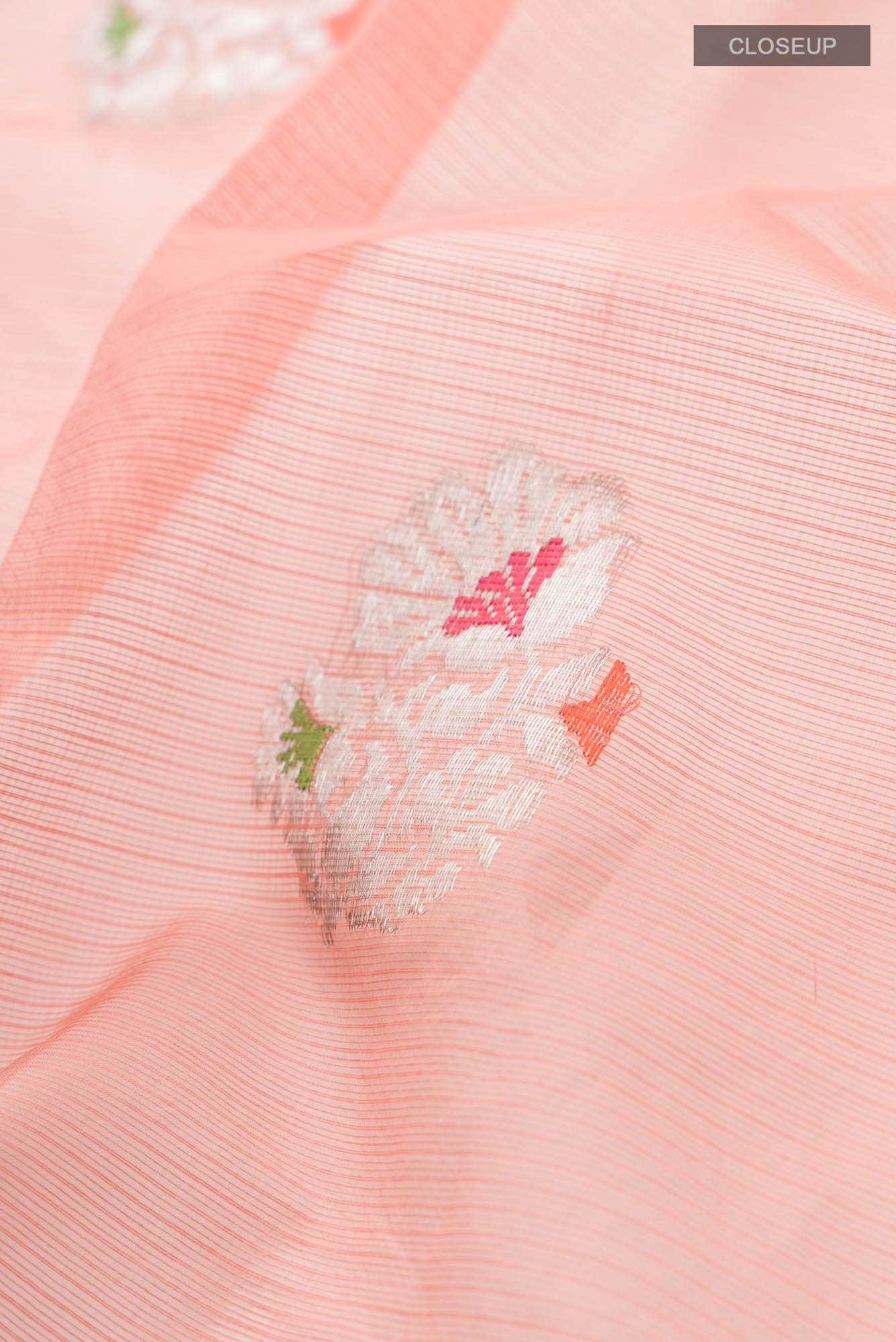 Peach Kota Silk Saree - Image 3