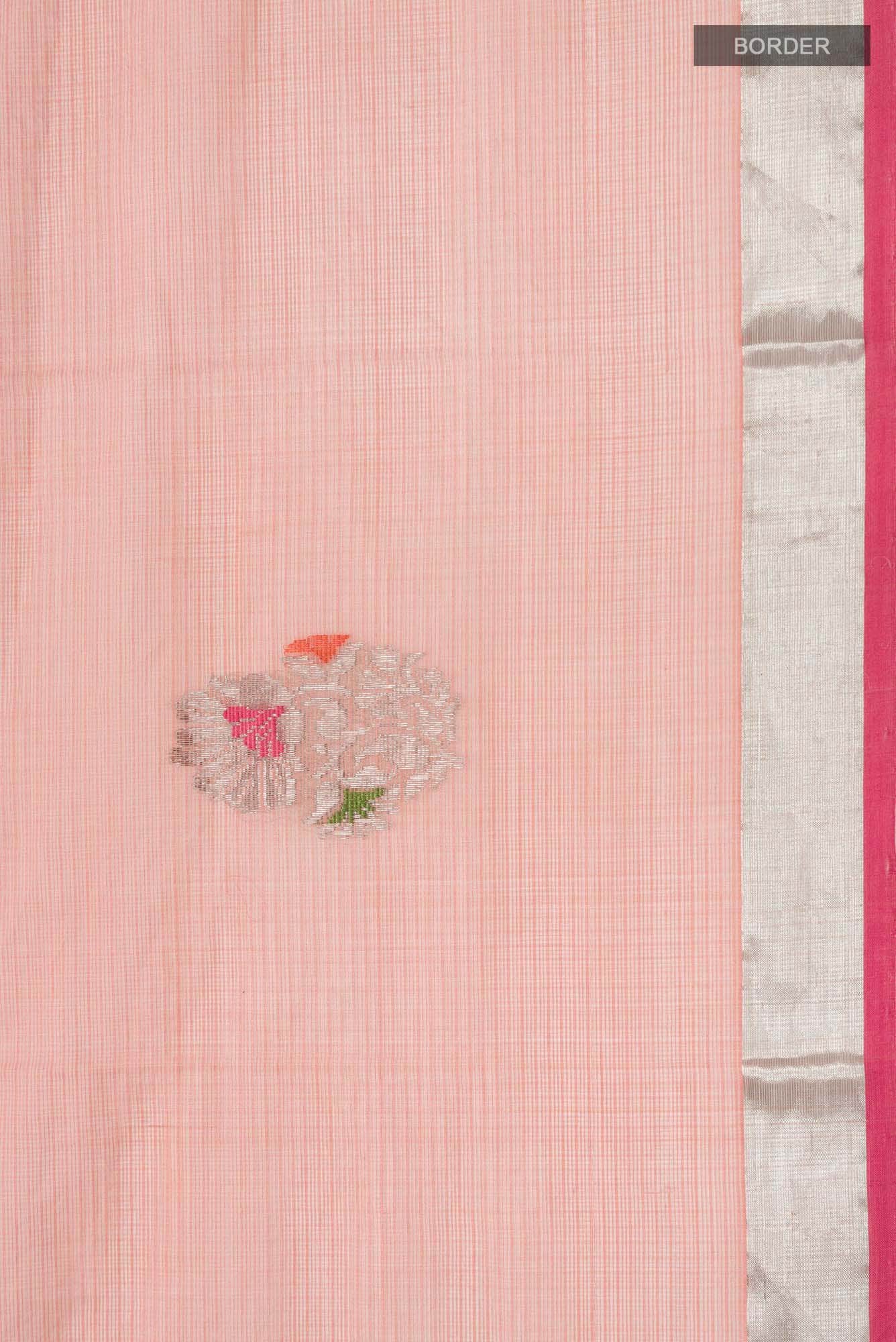 Peach Kota Silk Saree - Image 5