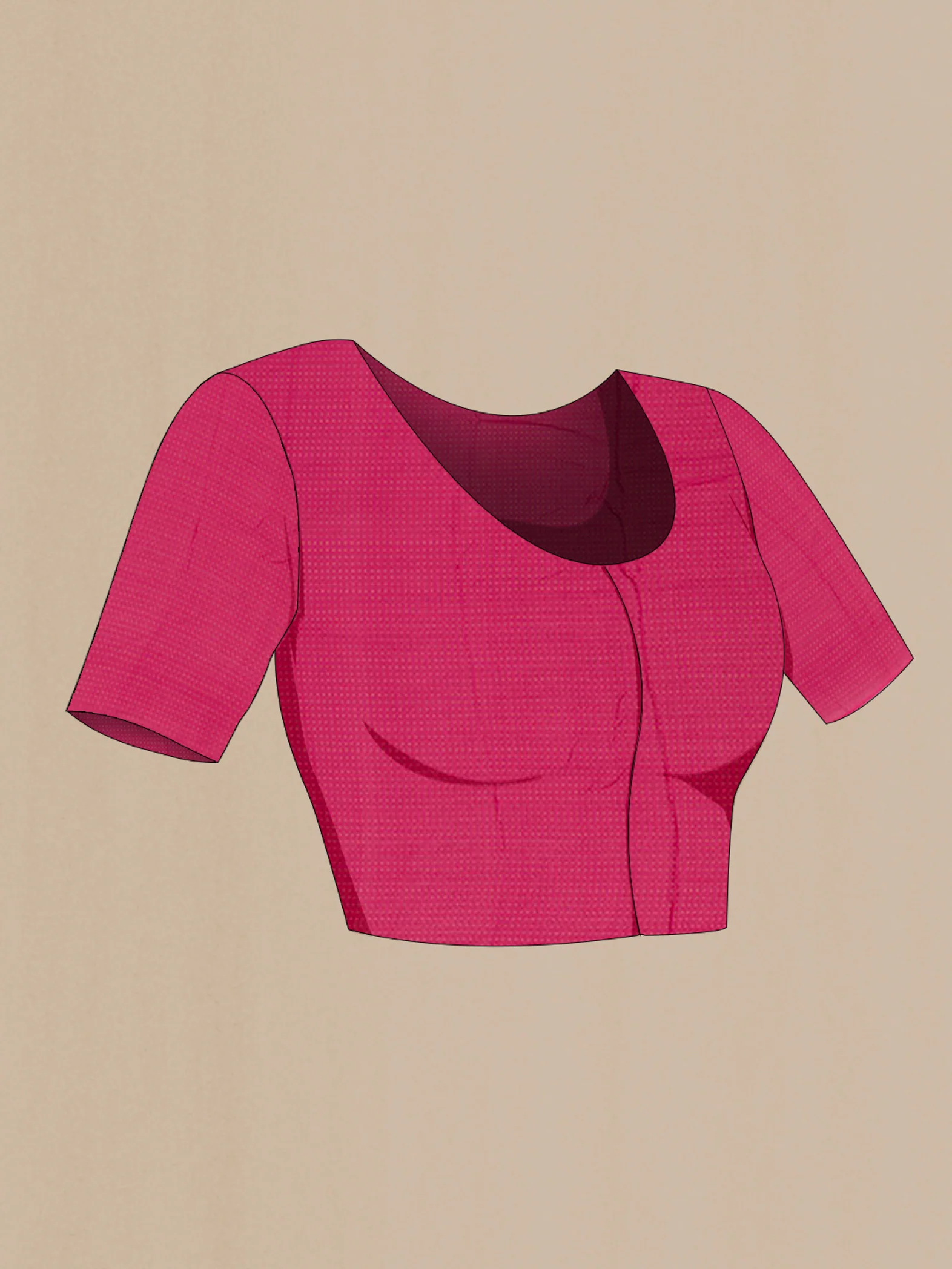Pink Mysore Chiffon Saree - Image 4