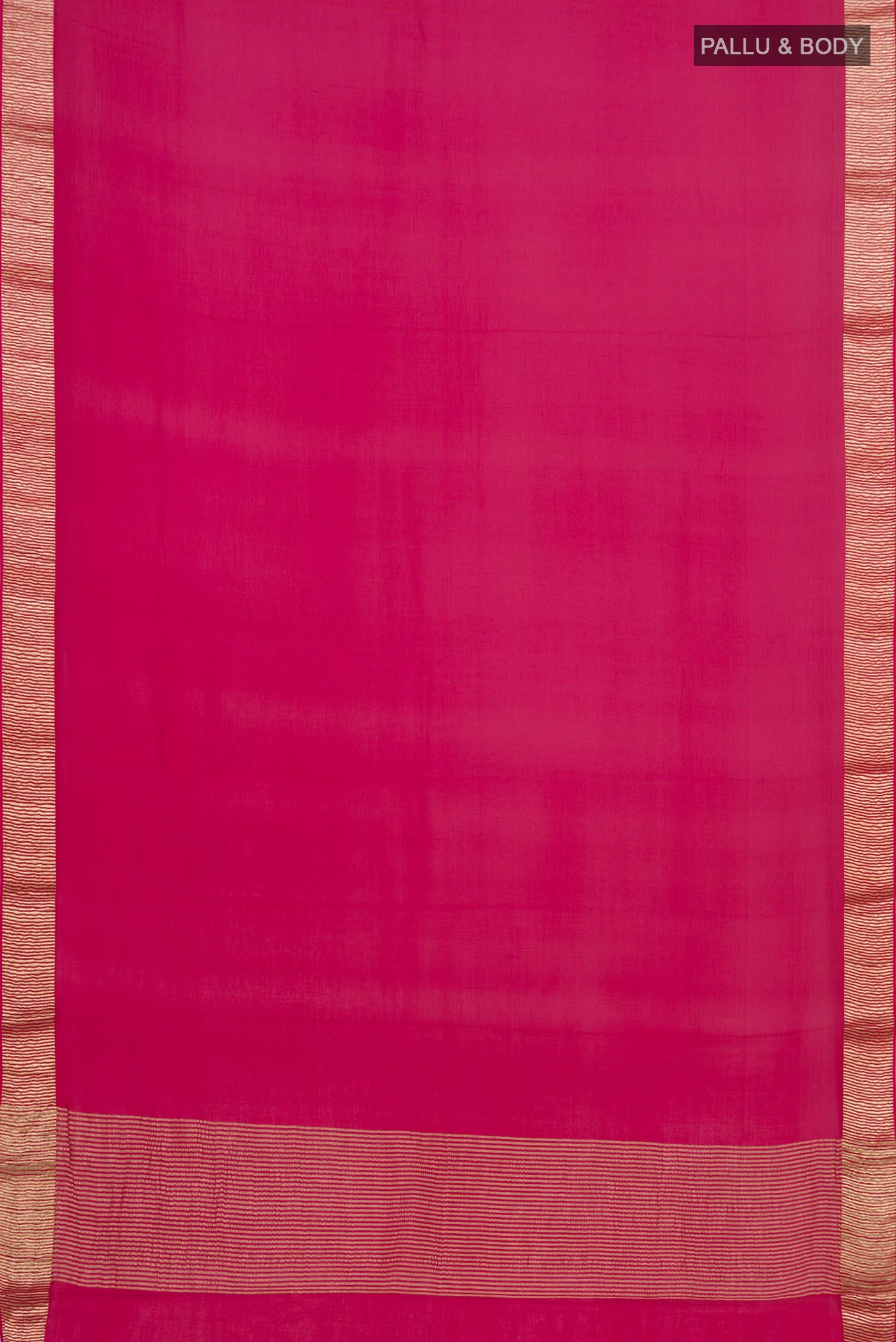 Dark Pink Mysore Chiffon Saree - Image 5
