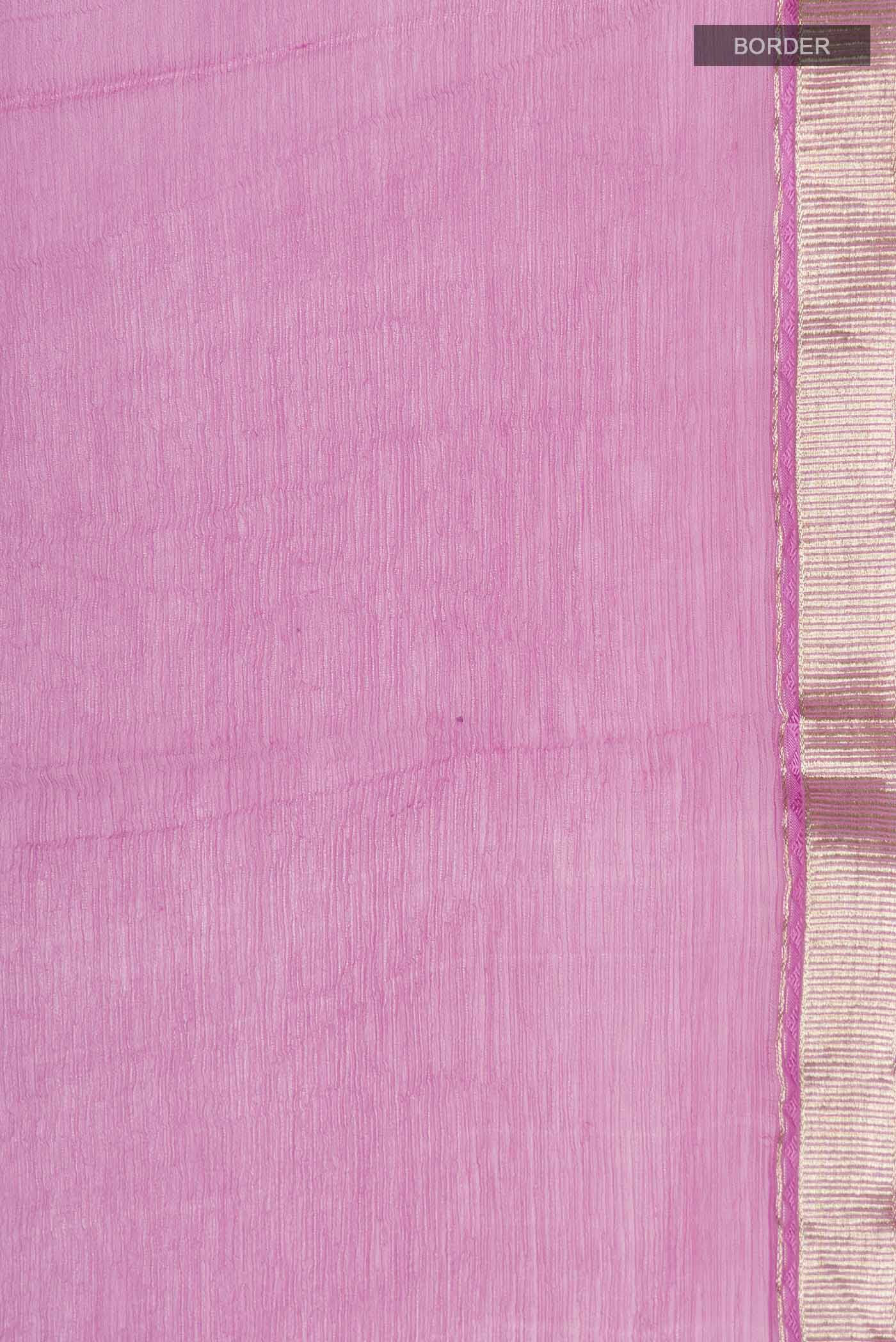 Pink Chiffon Saree - Image 3