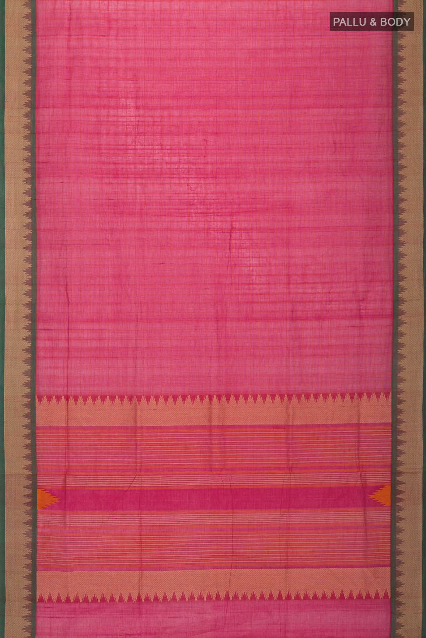 Pink Coimbatore Cotton Saree - Image 3