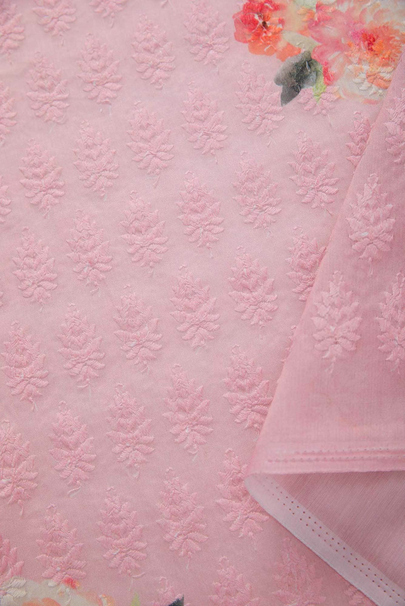 Pink Cotton Dress Material - Image 6