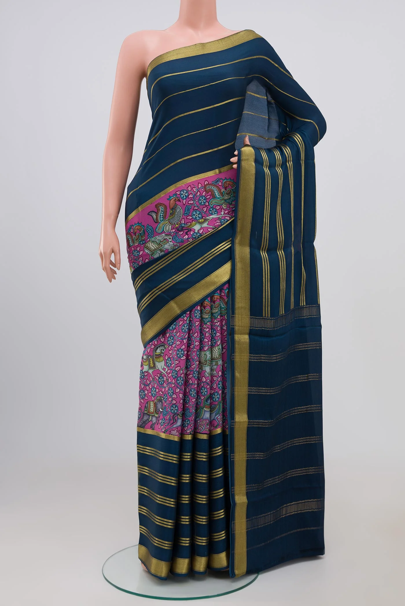 Lavender Mysore Chiffon Saree