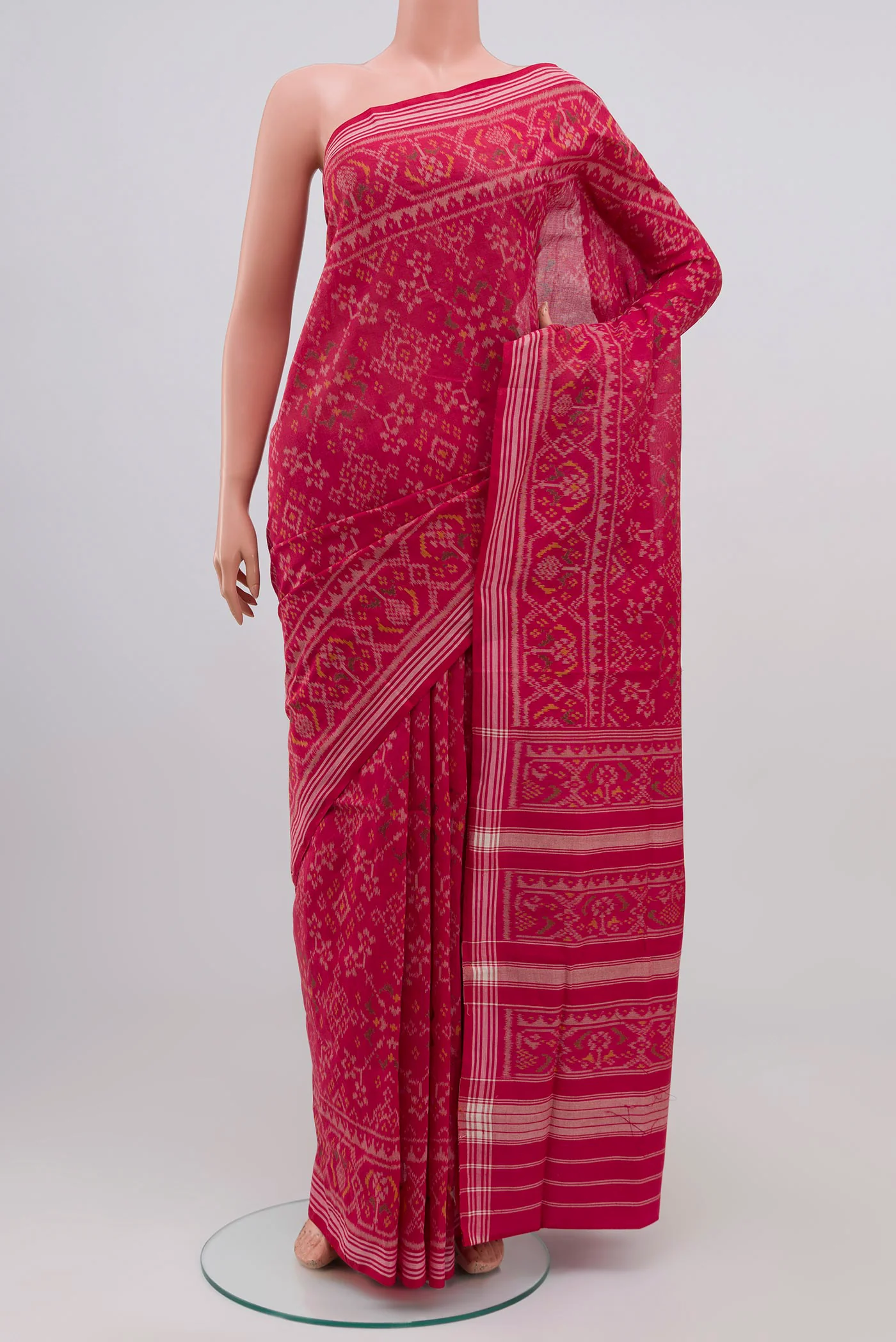 Pink Pochampally Cotton Saree