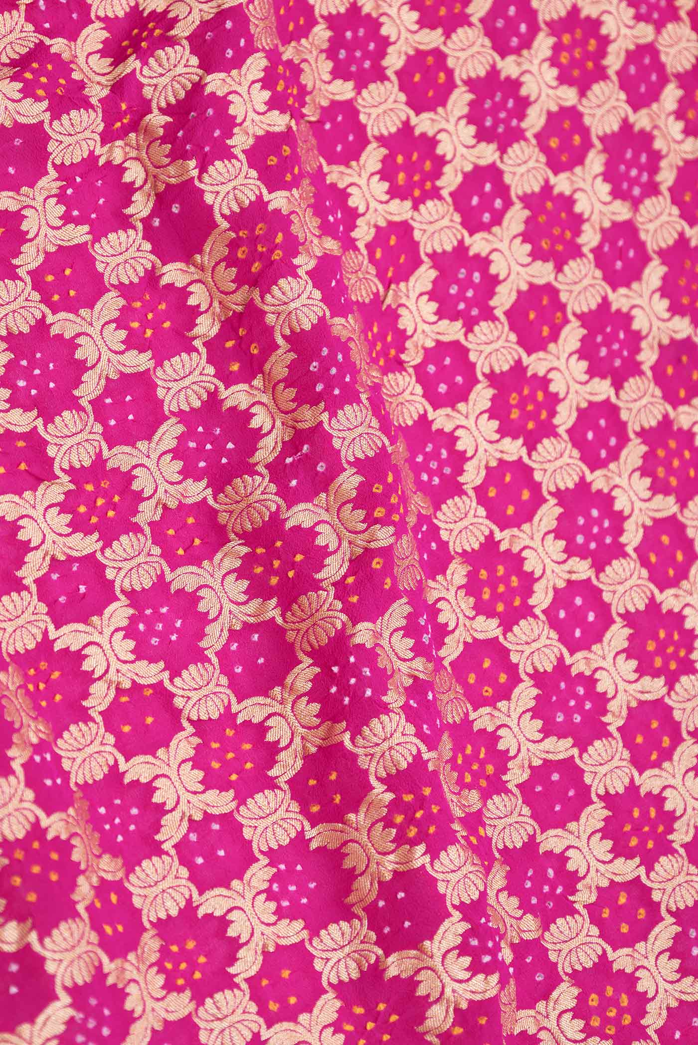 Pink Dual Tone Banarasi Georgette Saree - Image 2
