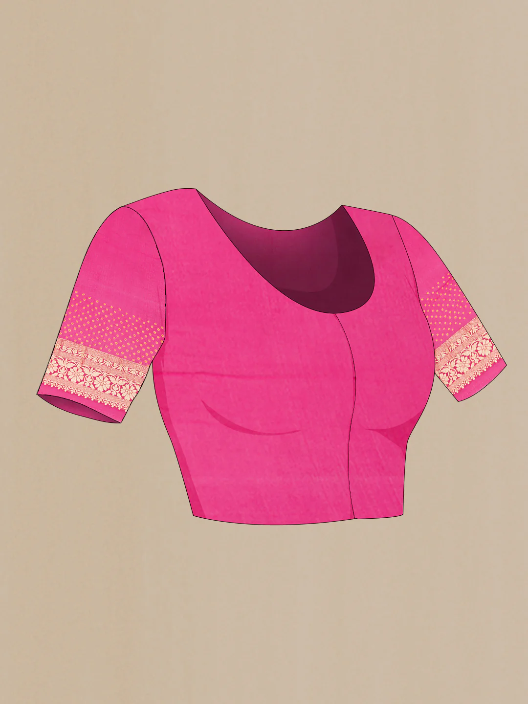 Pink Dual Tone Banarasi Georgette Saree - Image 5