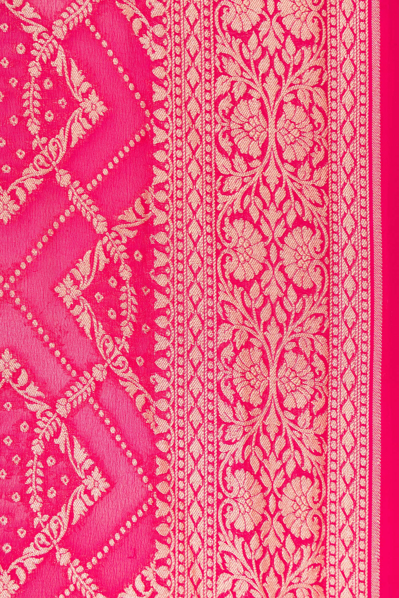 Pink Banarasi Georgette Saree - Image 3