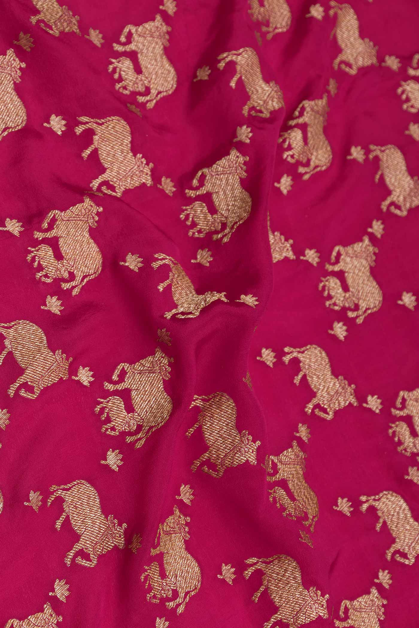 Pink Dual Tone Banarasi Georgette Saree - Image 2
