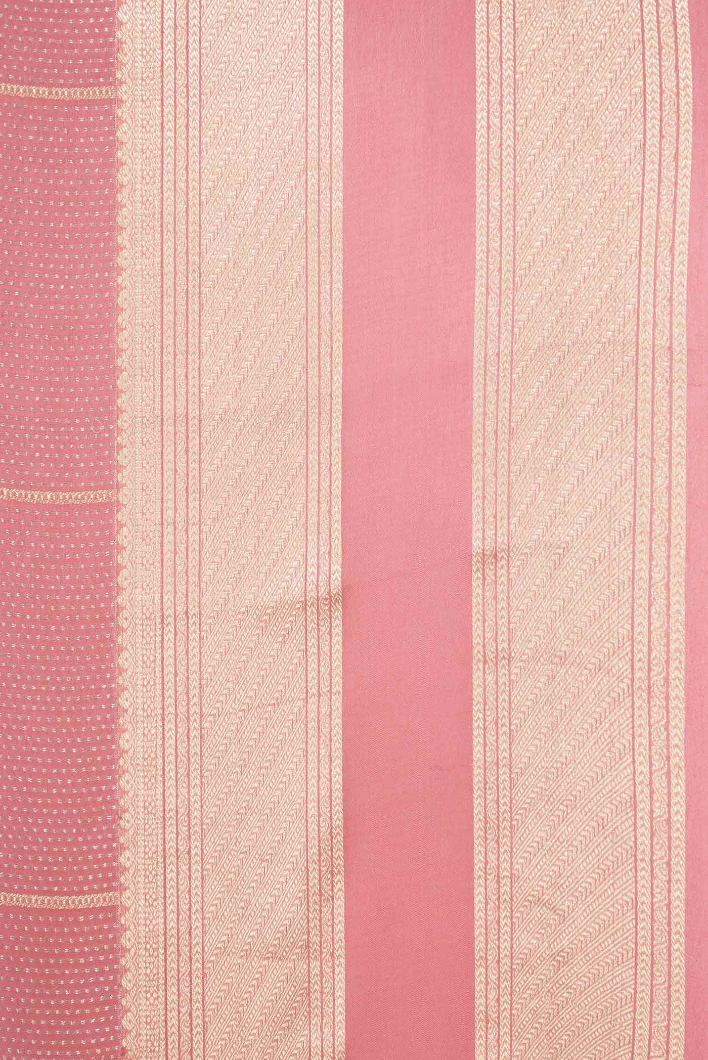 Coral Mysore Crepe Saree - Image 3