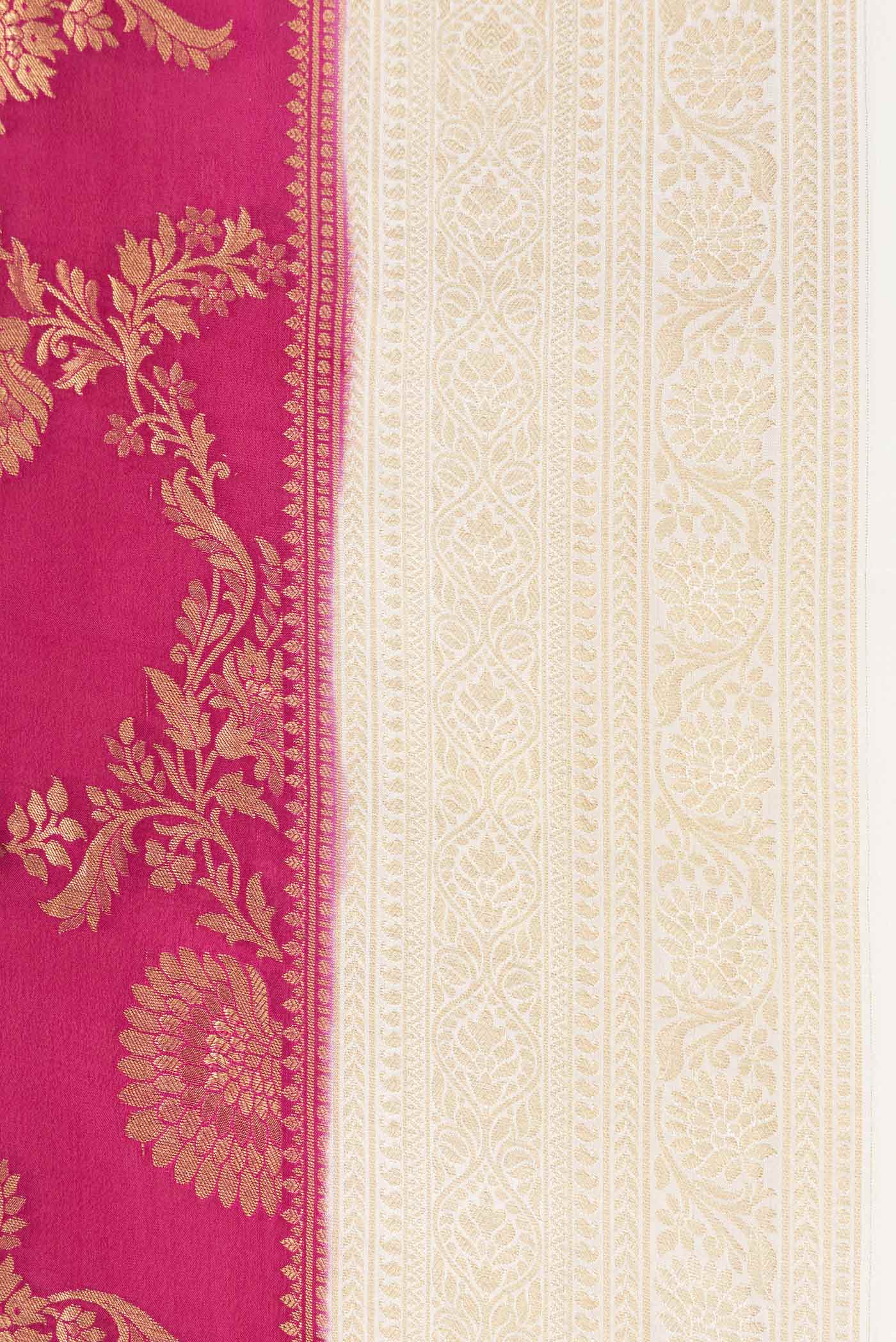Pink Mysore Crepe Saree - Image 3