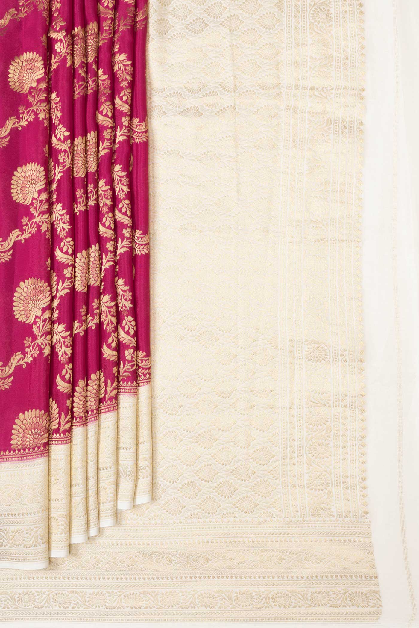Pink Mysore Crepe Saree - Image 4