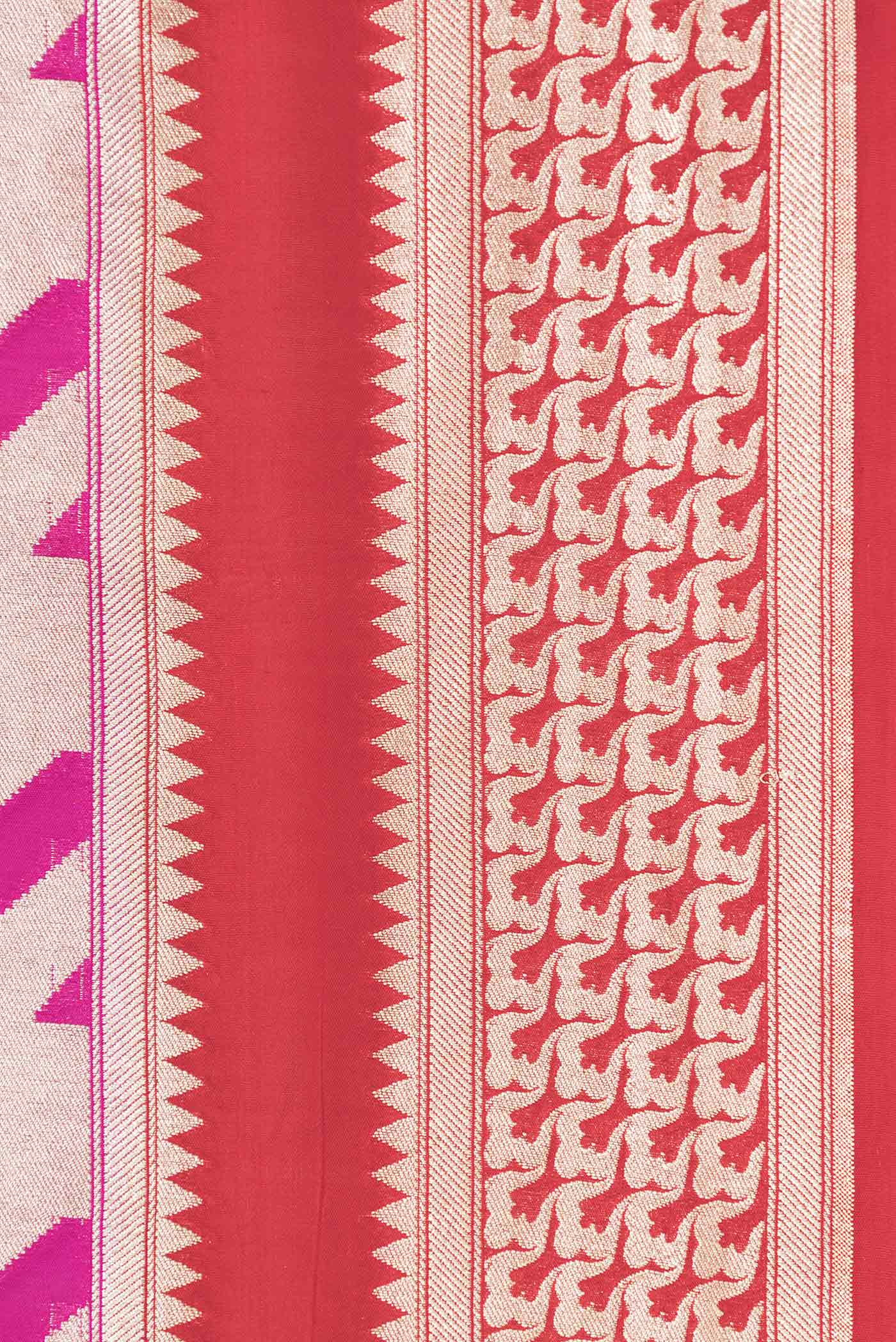 Rani Pink Banarasi Silk Saree - Image 3