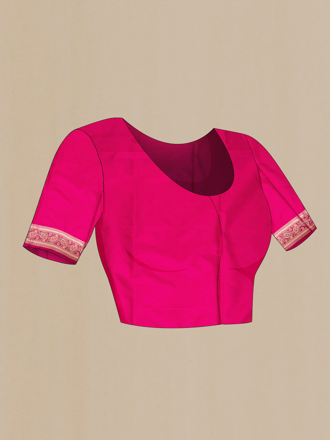 Pink Dual Tone Banarasi Silk Saree - Image 5