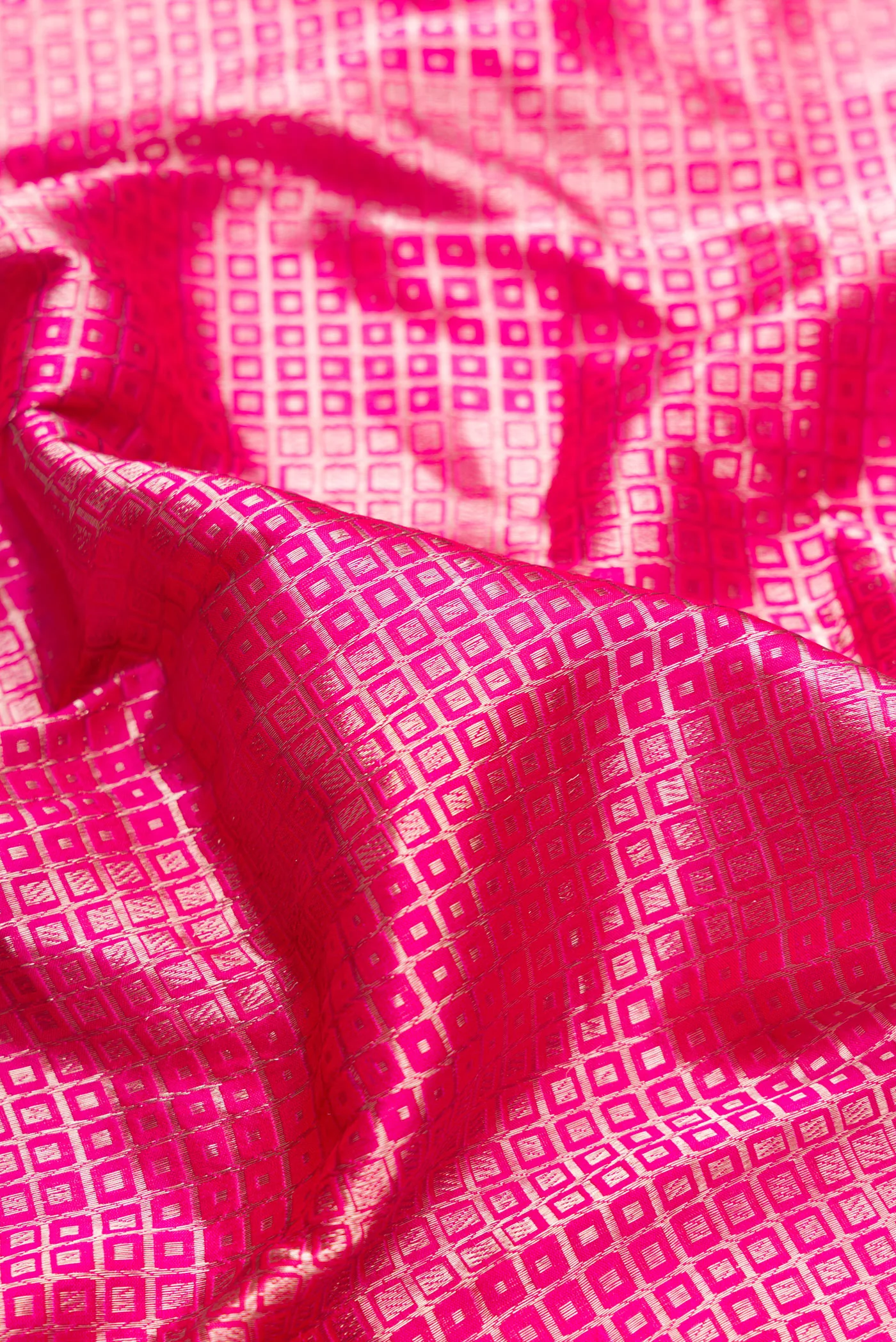 Pink Banarasi Silk Saree - Image 3