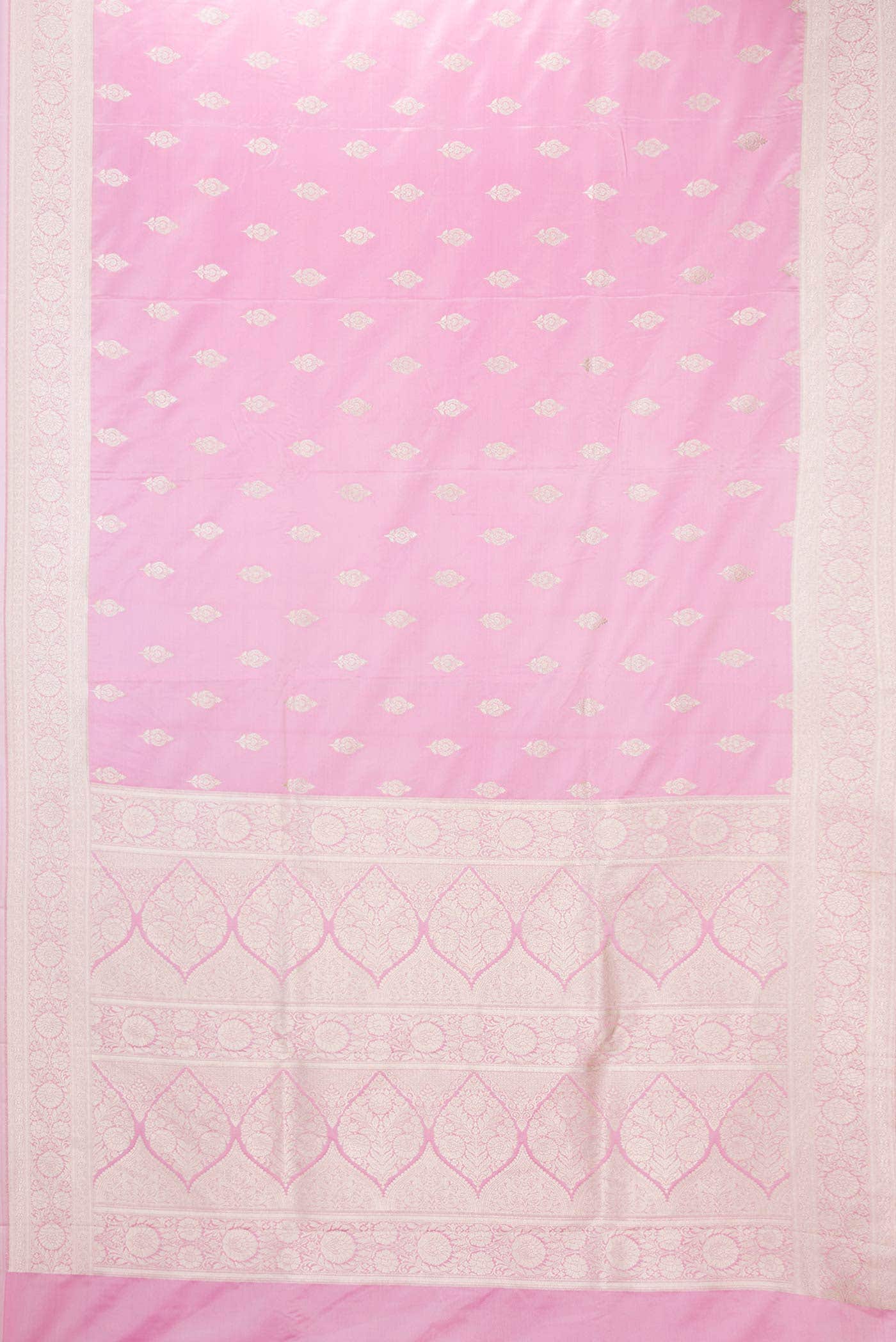 Pink Dual Tone Blended Banarasi Silk Saree - Image 2