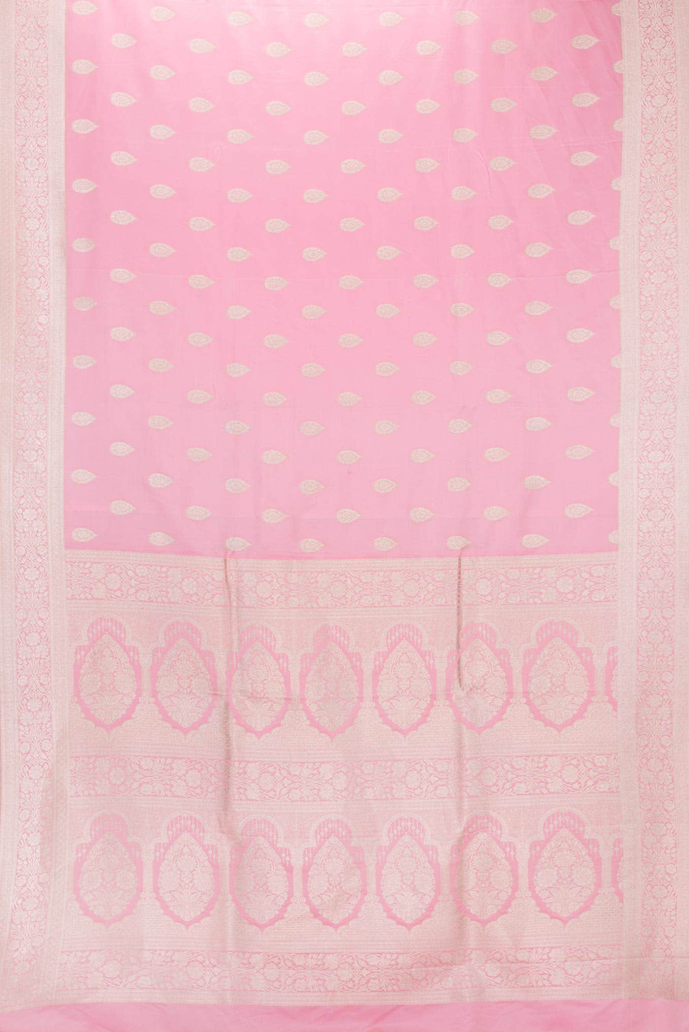 Pink Dual Tone Blended Banarasi Silk Saree - Image 2