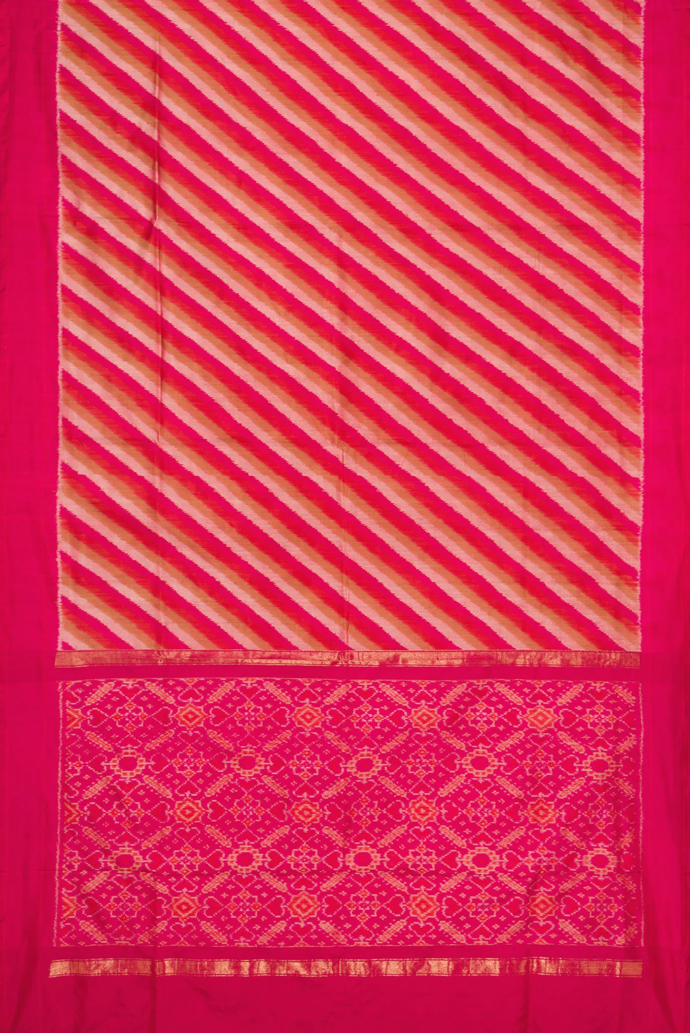 Pink Pochampally Silk Saree - Image 6