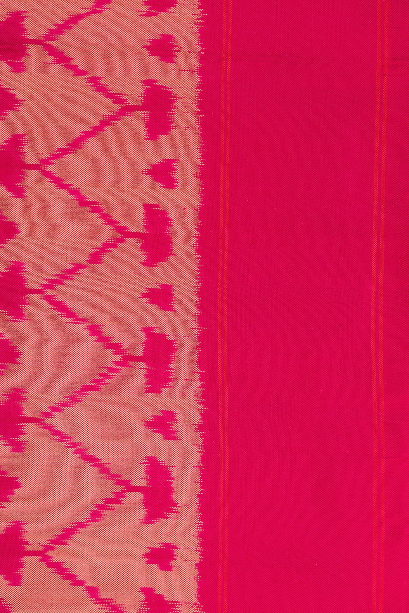 Pink Pochampally Silk Saree - Image 3